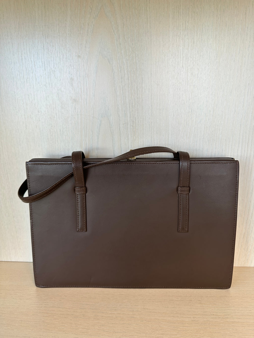 BOFCHA Structured Work Tote Braun Leder Medium Sehr Gut