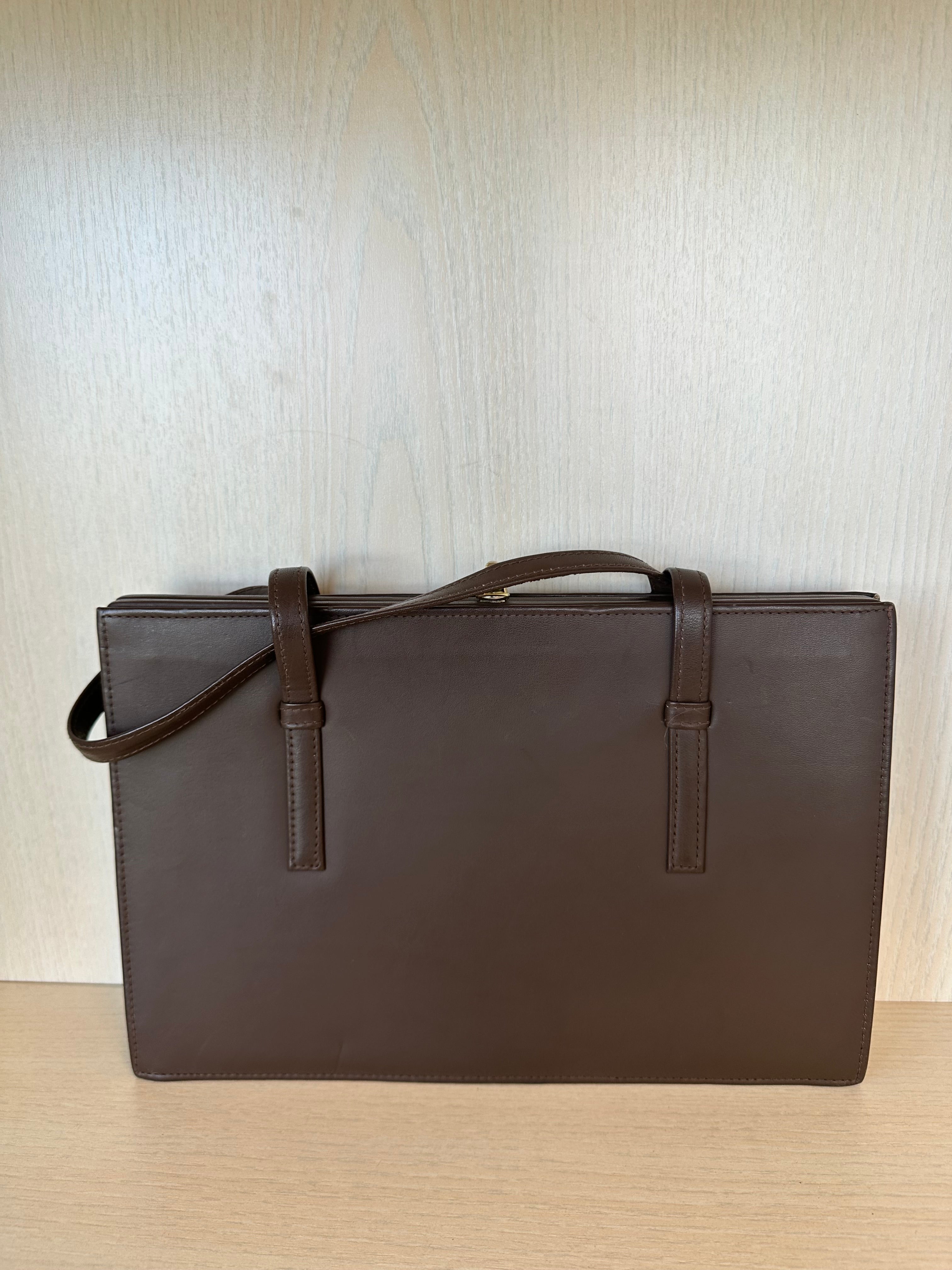 BOFCHA Structured Work Tote Braun Leder Medium Sehr Gut