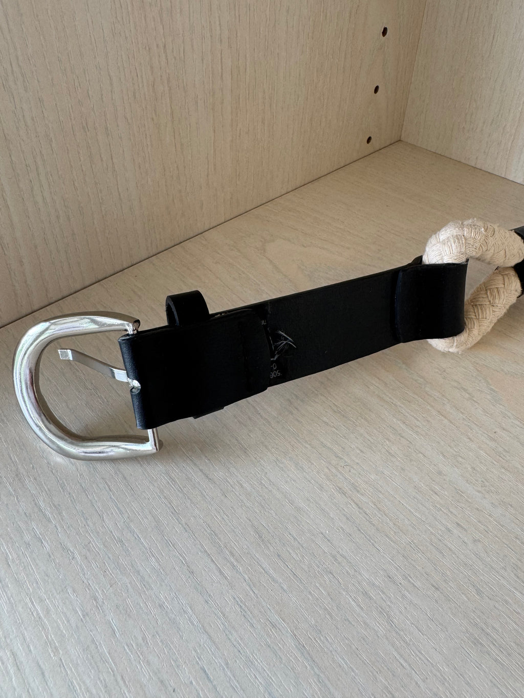 Zara Rope & Leder Taillengürtel, Schwarz/Natur, Gr. M, sehr guter Zustand