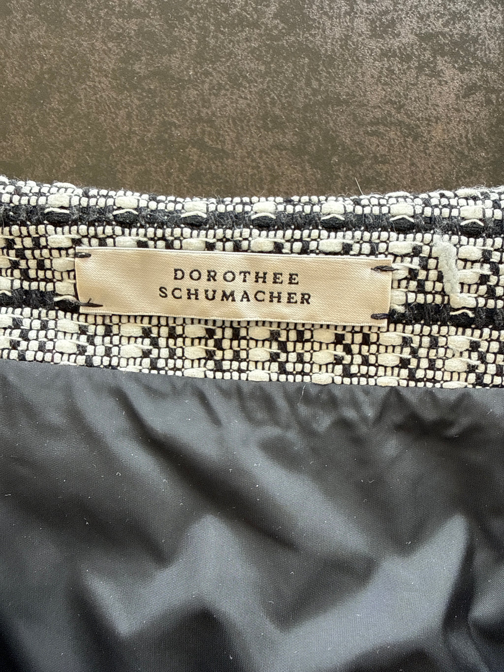 Dorothee Schumacher Plaid Tweed Minirock, Gr. M, Schwarz/Weiß, Sehr gut