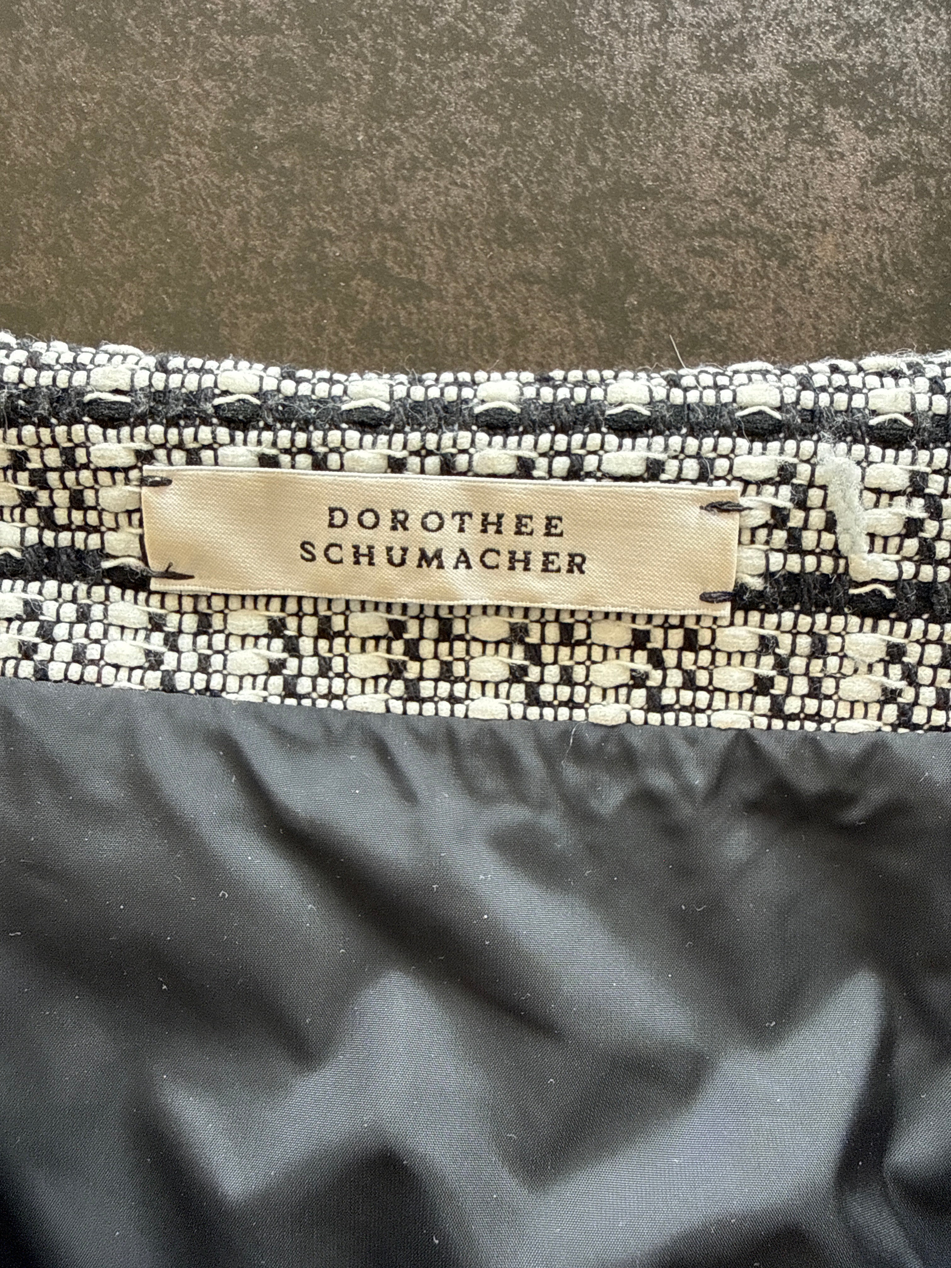 Dorothee Schumacher Plaid Tweed Minirock, Gr. M, Schwarz/Weiß, Sehr gut