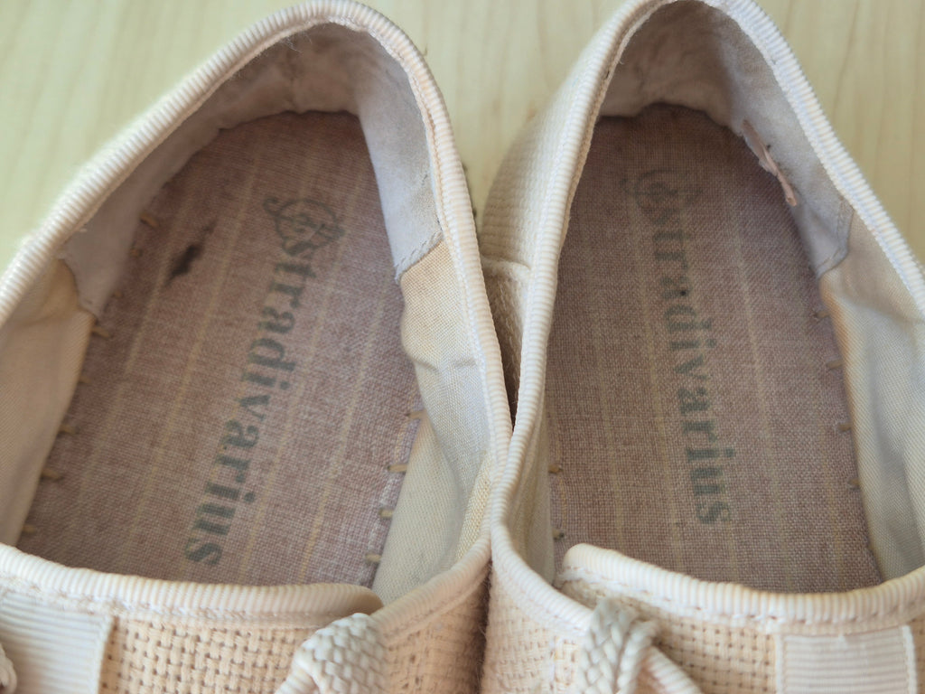 Stradivarius platform espadrille sneakers, EU 40, beige, normal use
