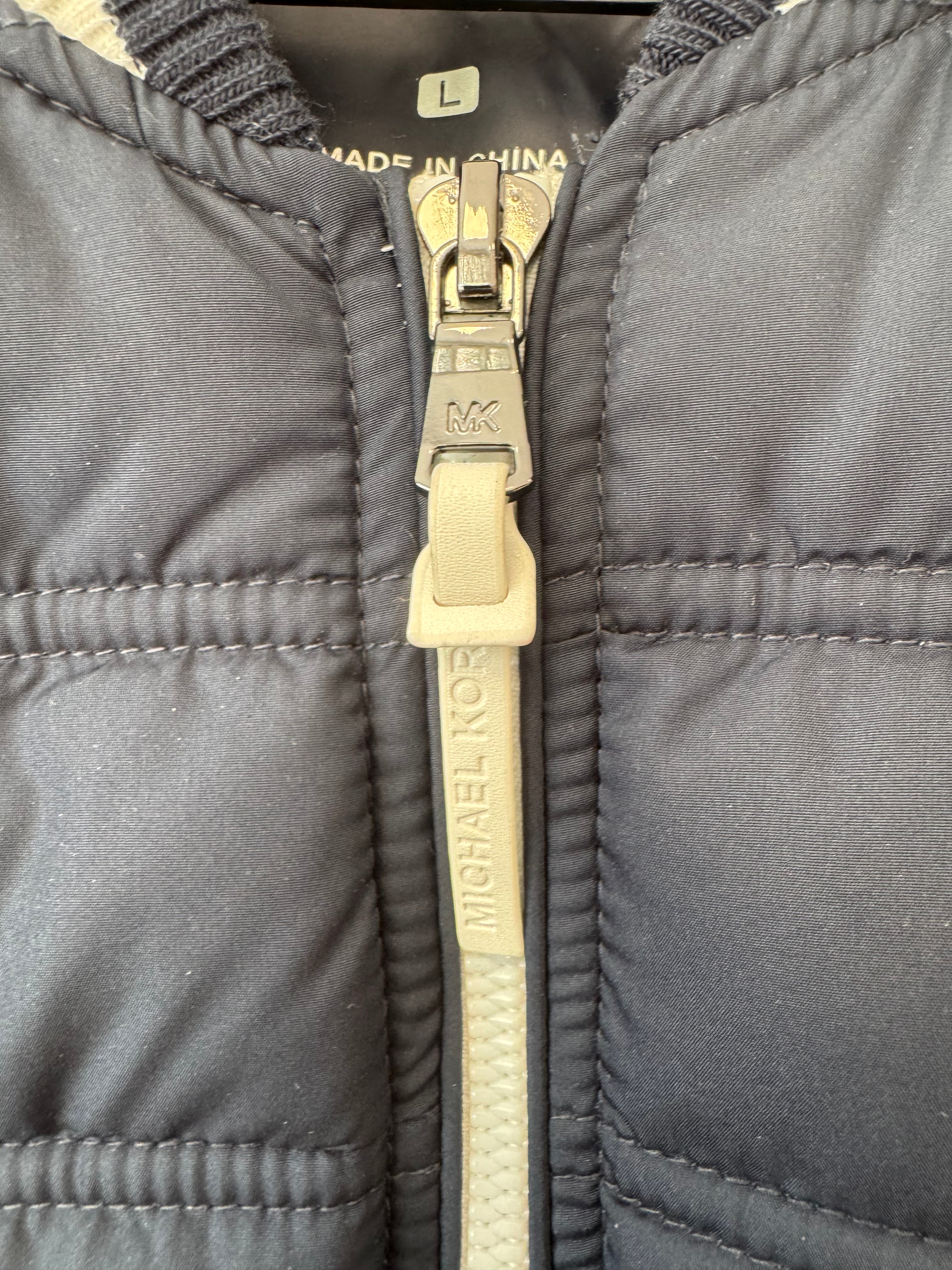 Michael Kors Navy Steppjacke/Pufferjacke Größe L – Sehr Gut