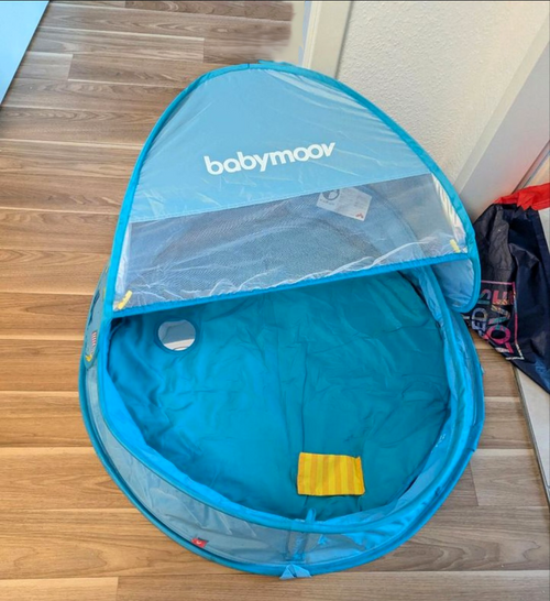 Babymoov Aquani 3-in-1 Spielzelt | Pool & Sonnenschutz | Blau | Gut