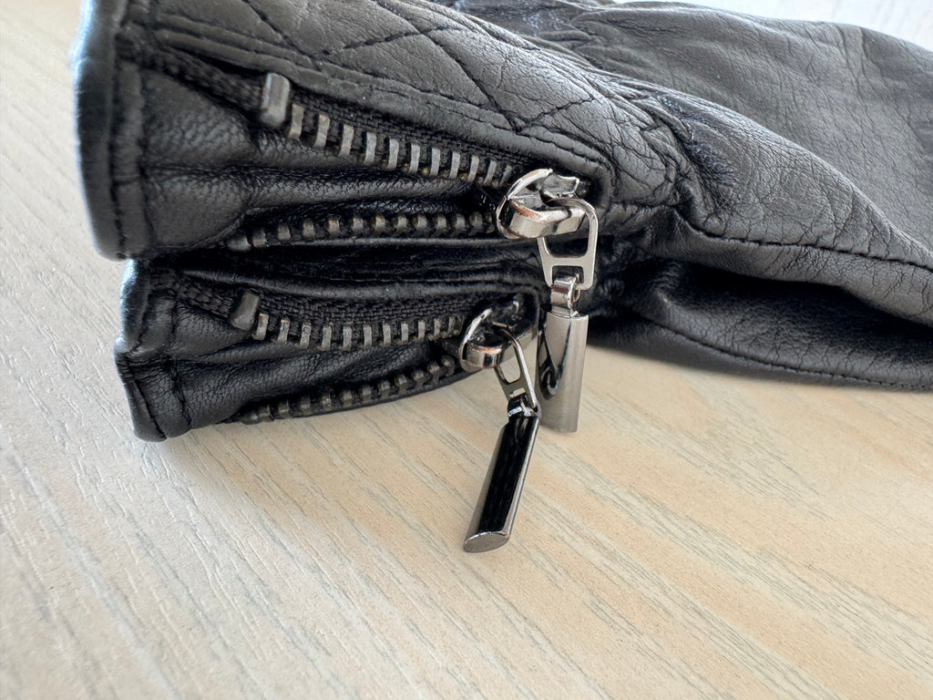 TCM Damen Lederhandschuhe Gr. 8 – Lammnappa, Steppmanschette, Wie Neu