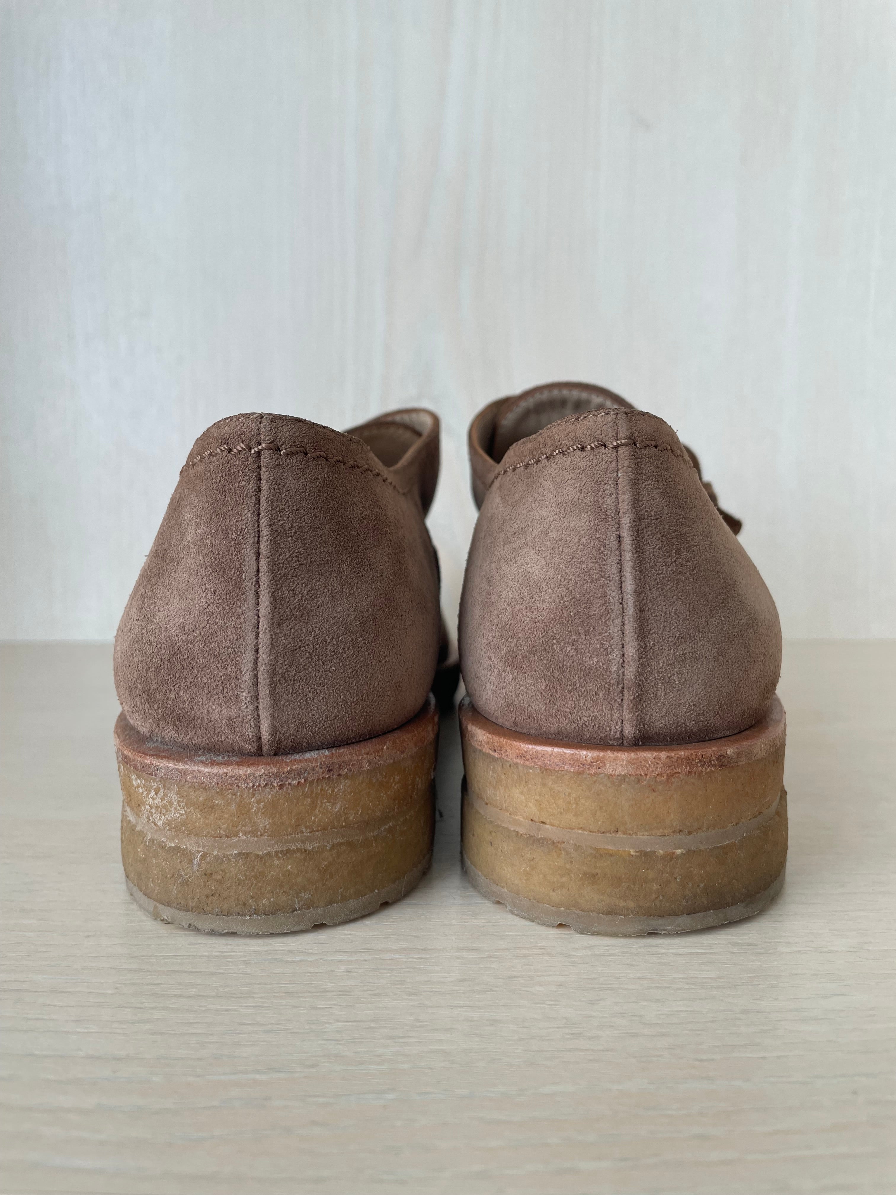 Latouche Classic Loafer Wildleder Beige Schnalle EU 37 Sehr Gut