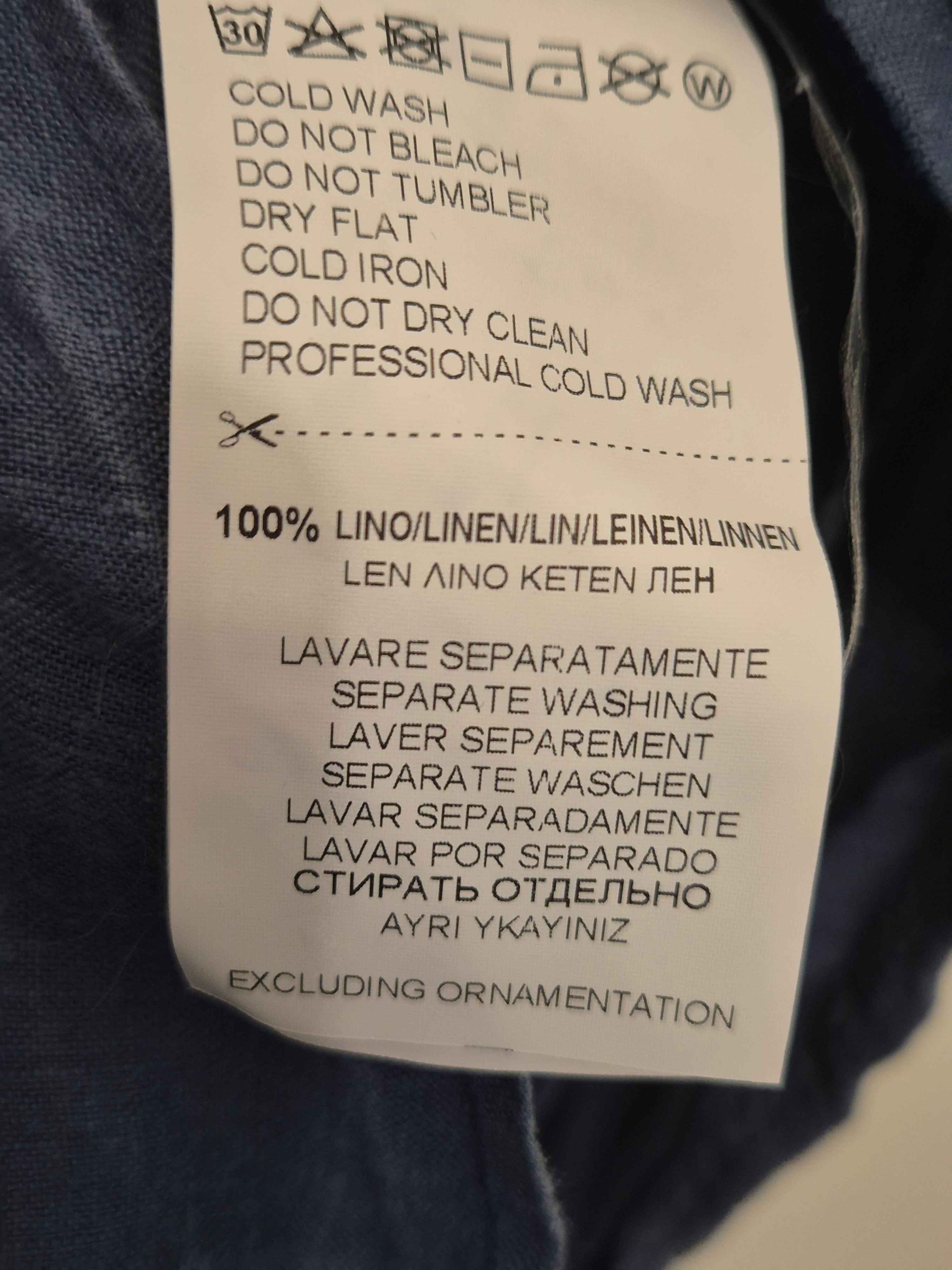 Trussardi Women's Linen Shirt Blue IT 42 / EU 38 Good Condition