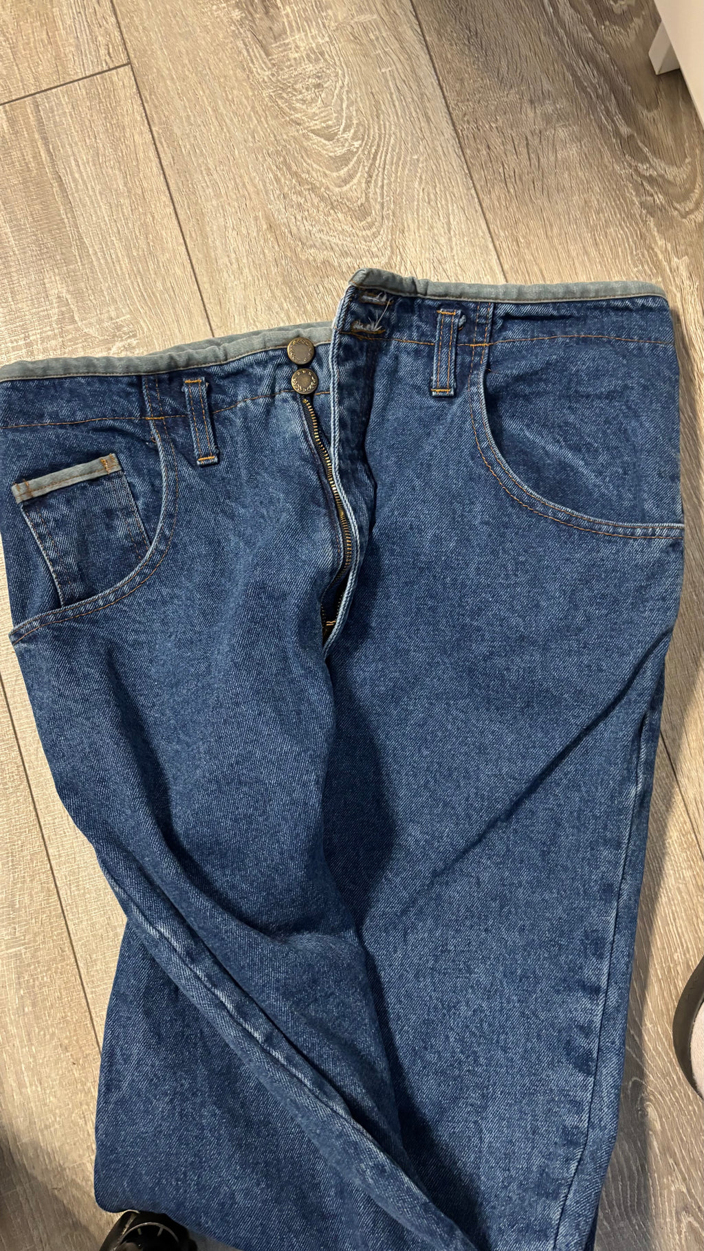 Verde Sport Jeans Blau High-Waist Tapered IT 40/W27 Sehr Gut