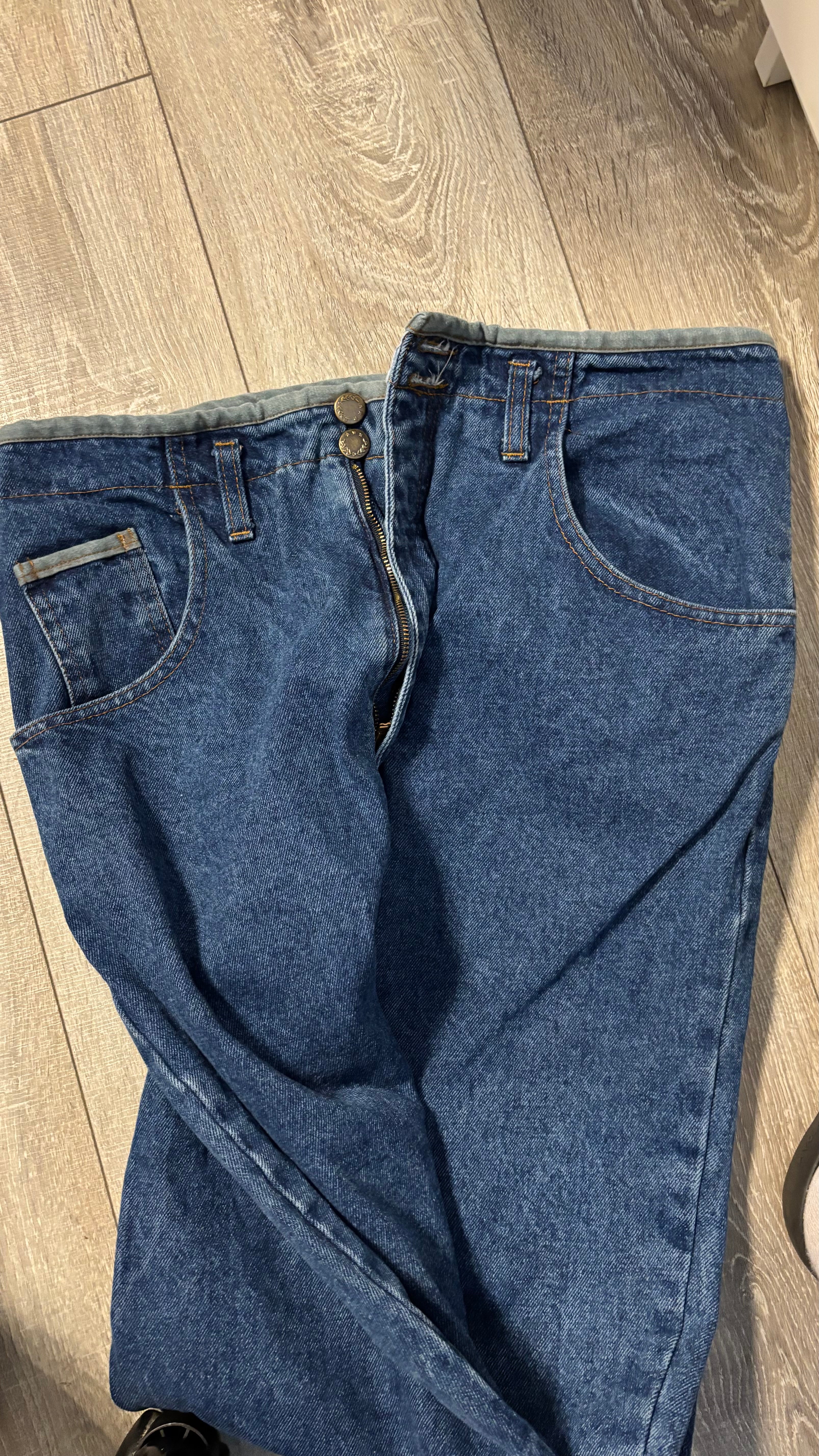 Verde Sport Jeans Blau High-Waist Tapered IT 40/W27 Sehr Gut