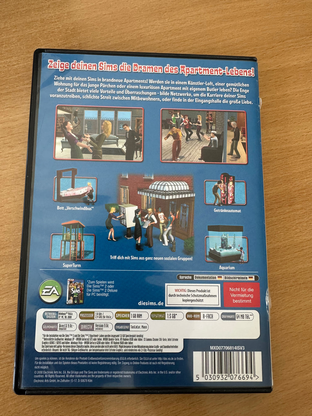 Die Sims 2: Apartment Life – PC Erweiterung (Deutsch) Komplett • Sehr gut