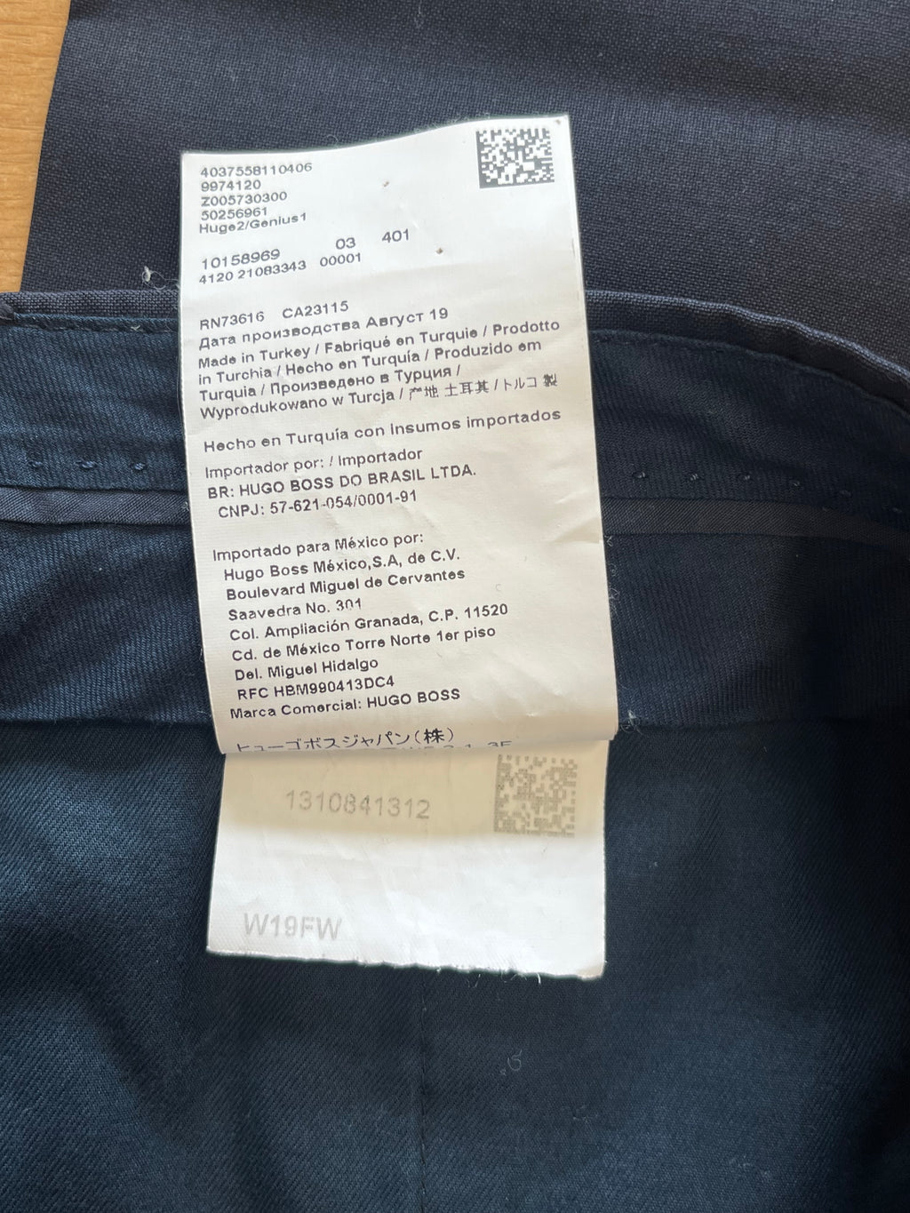 Hugo Boss Classic Fit Anzughose, Gr. 50, Navy, Sehr Gut