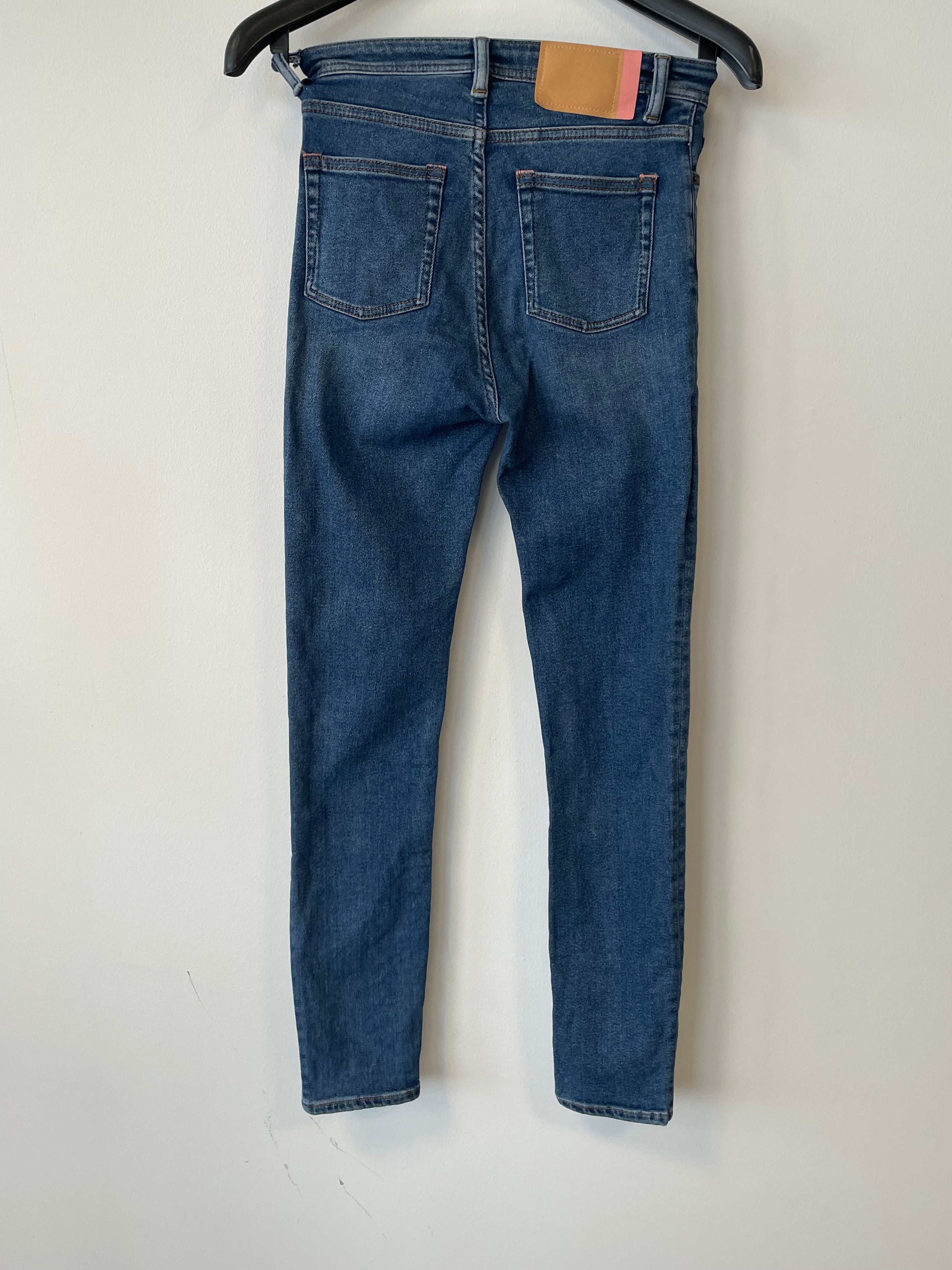 Acne Studios Blå Konst Peg Mid Blue Jeans 25x32 Damen High-Rise Sehr Gut