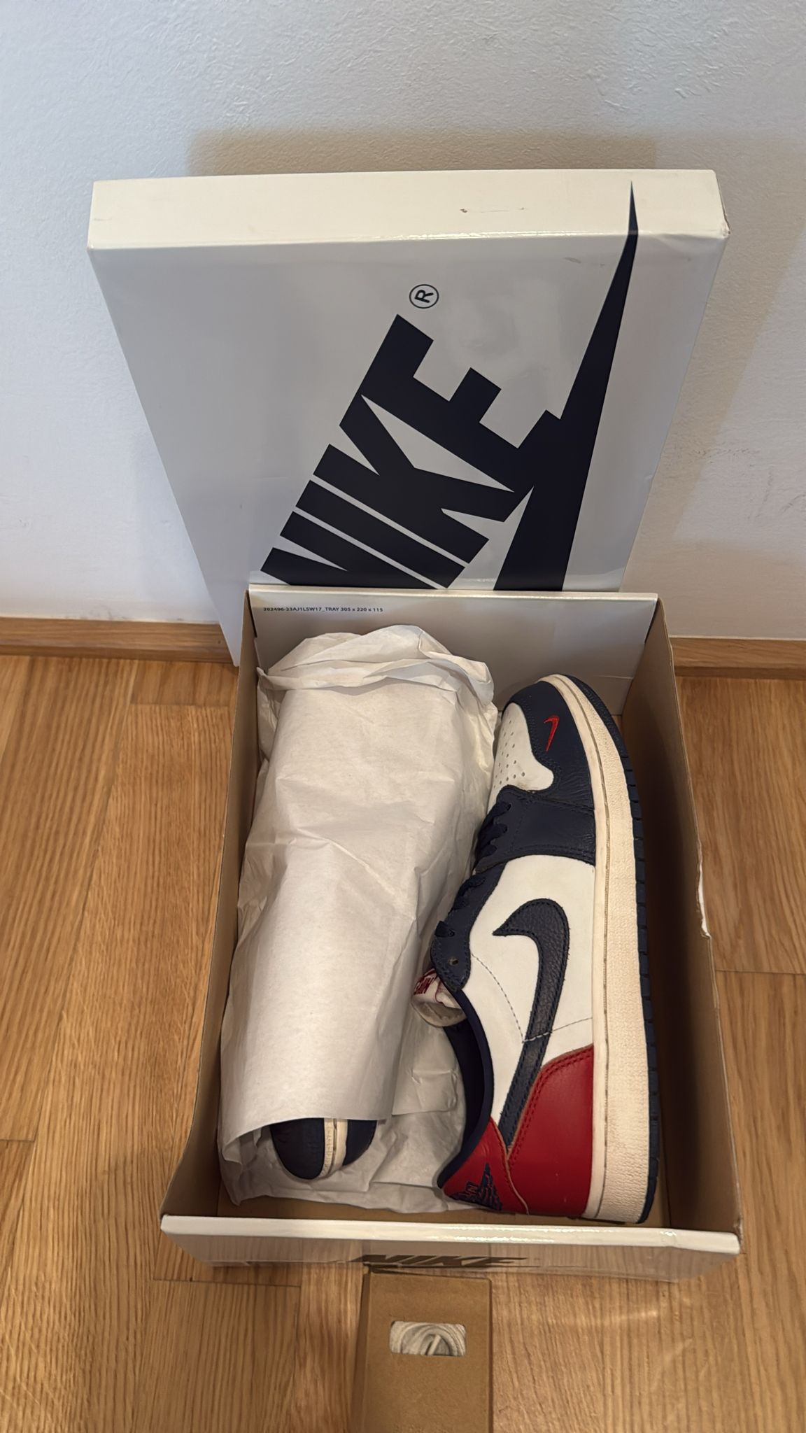 Air Jordan 1 Low OG Summit White/Gym Red/Midnight Navy | EU 42 | OVP | Top