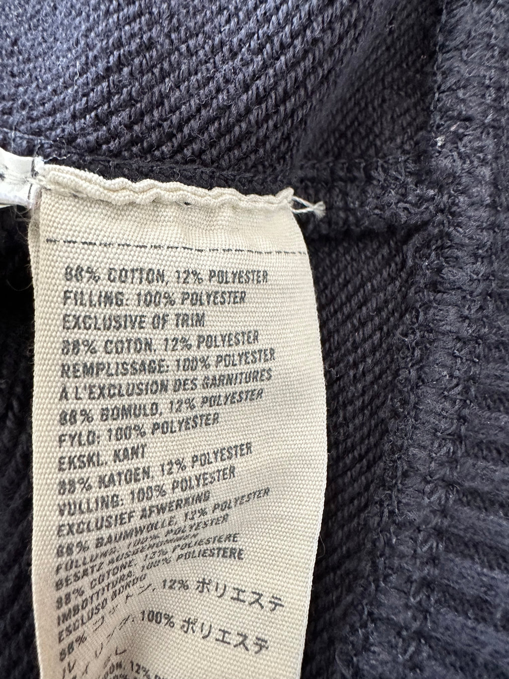 Abercrombie & Fitch Navy Button-Up Hoodie Jacke L MUSCLE, guter Zustand