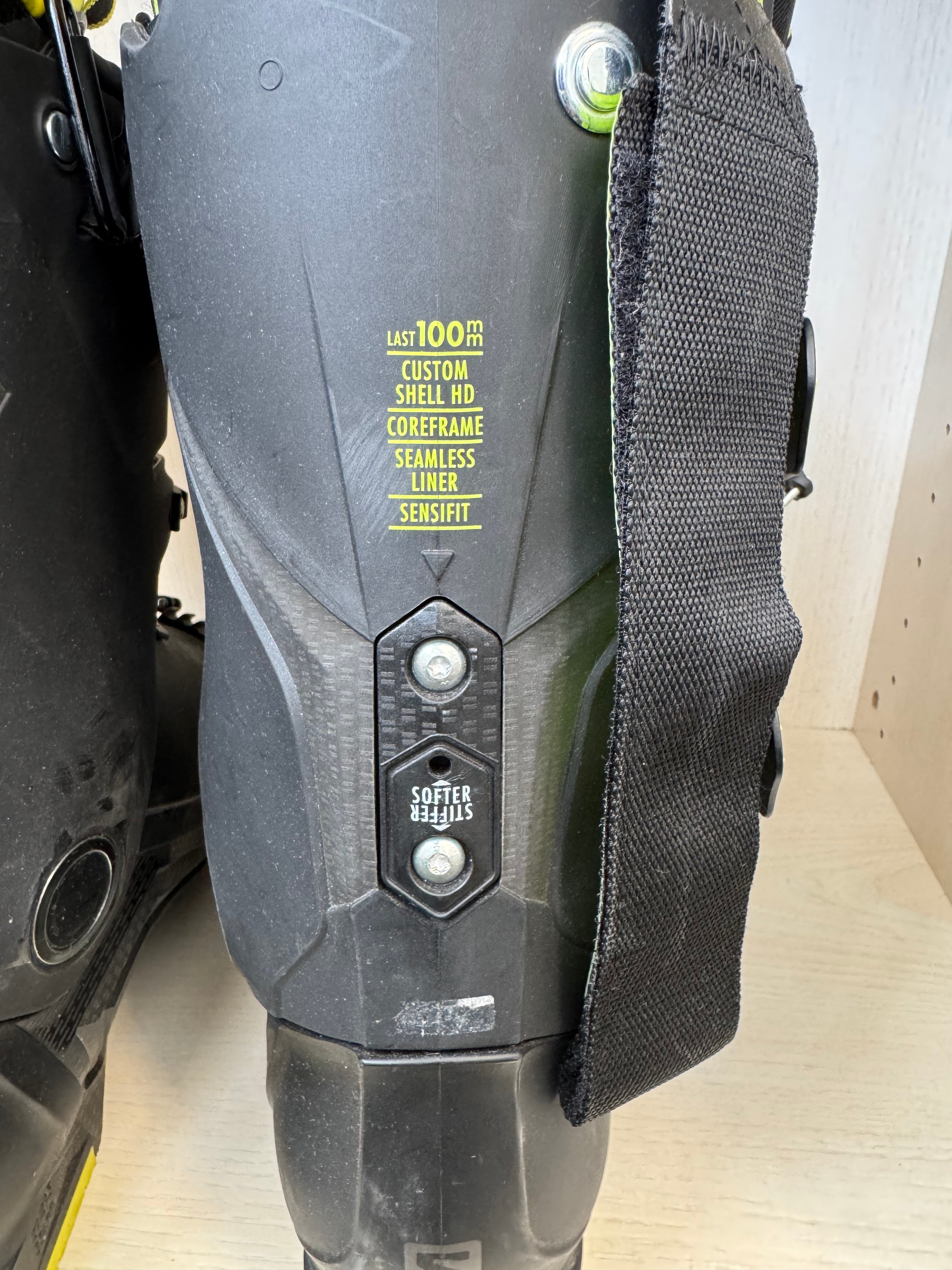 Salomon S/Pro 110 Herren Skischuhe – Größe 29, Schwarz/Gelb, sehr guter Zustand