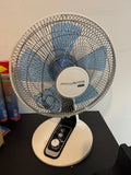 Rowenta Turbo Silence Extreme Table Fan | 4 Speeds | 12″ | White/Blue | Excellent