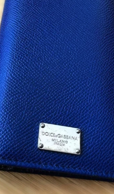 Dolce & Gabbana Long Wallet | Blue Saffiano Leather | Continental | Good Condition