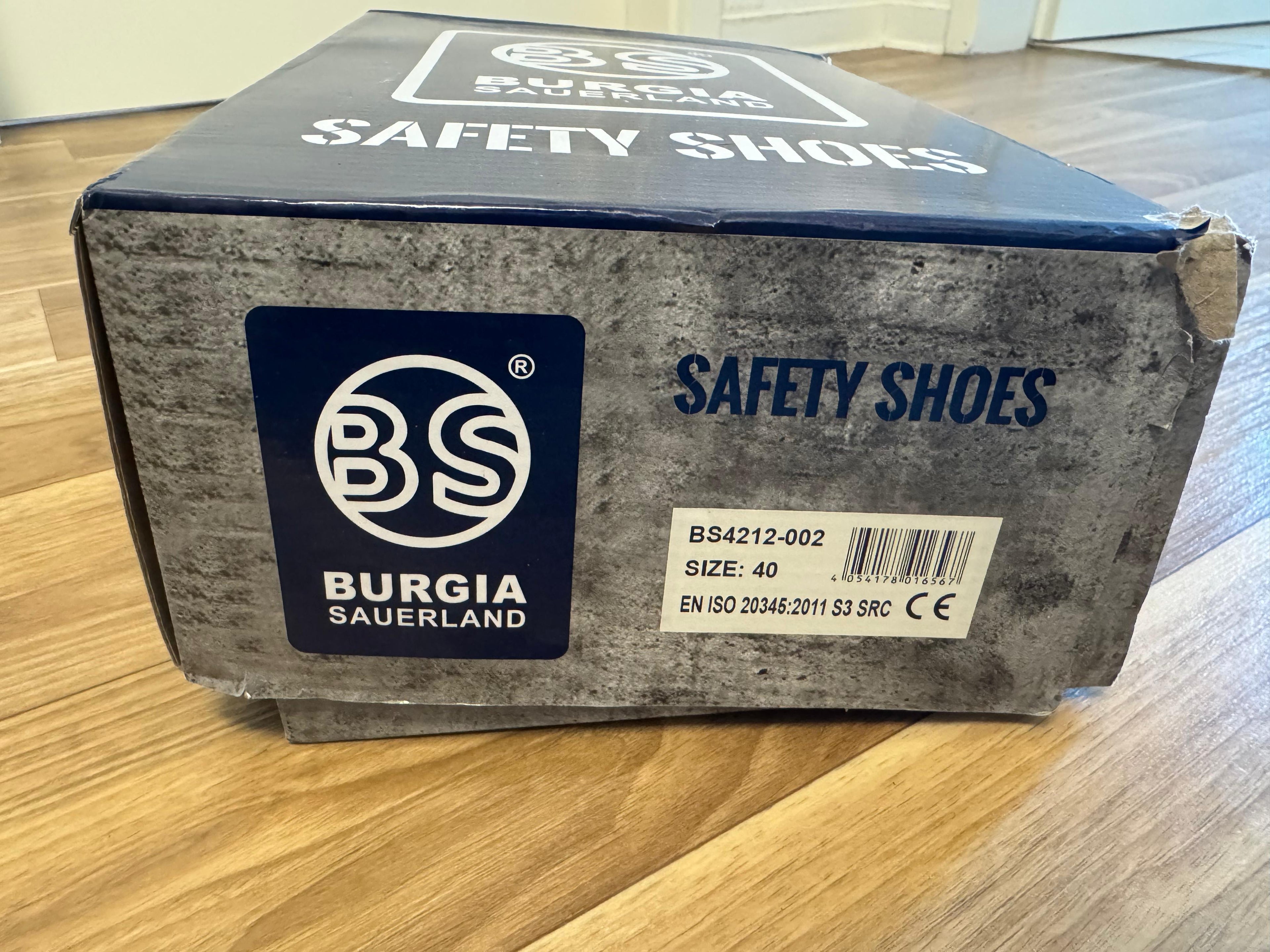 Burgia Sauerland S3 Sicherheitsstiefel BS42112, Gr. 40, Schwarz/Blau, neuwertig