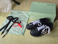 Off-White Vulcanized Low Leder Sneaker Schwarz EU 38 mit Box Sehr Gut