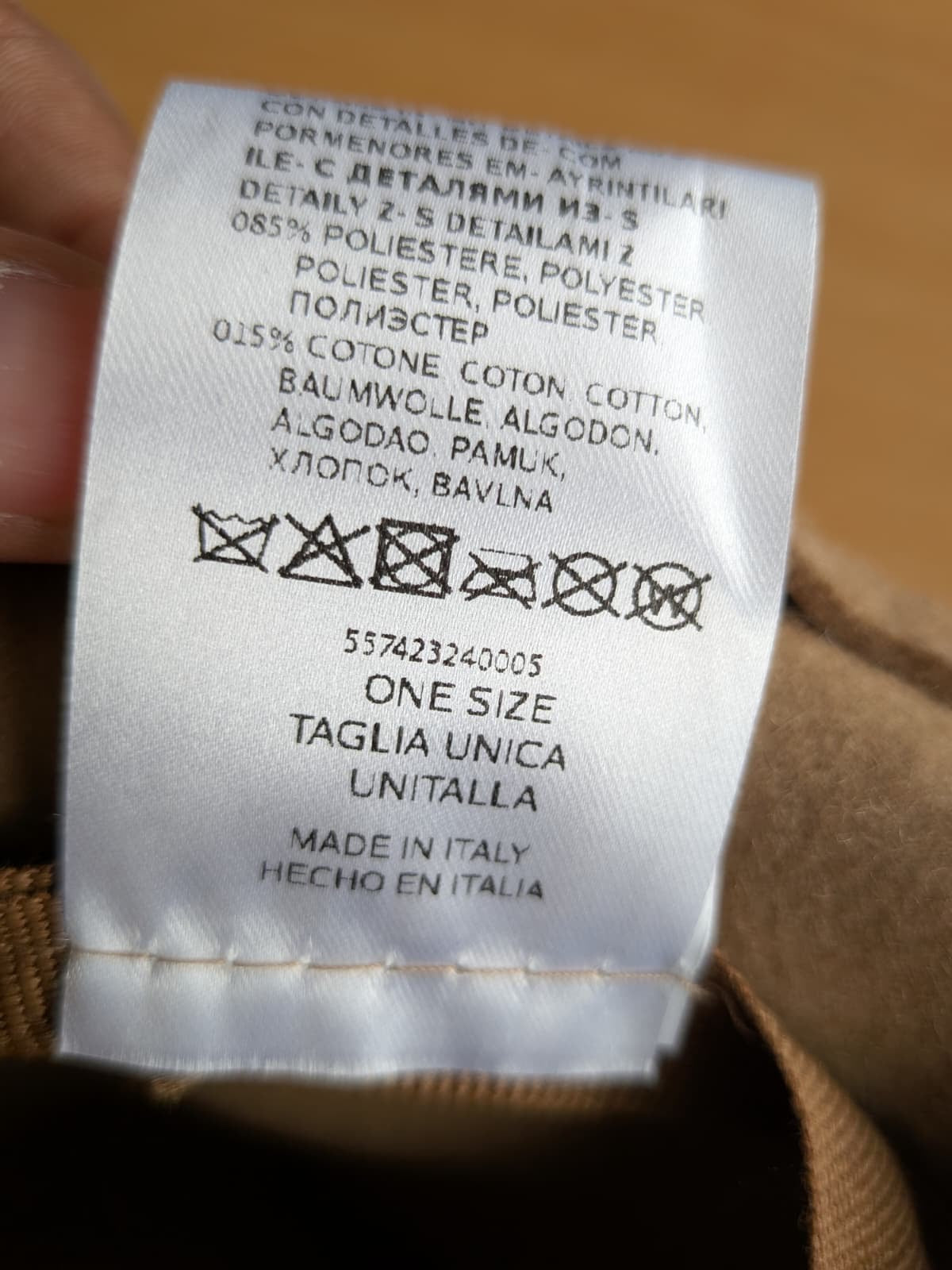 Intrend Woll-Fedora M, Camel mit Leopardenband, sehr guter Zustand