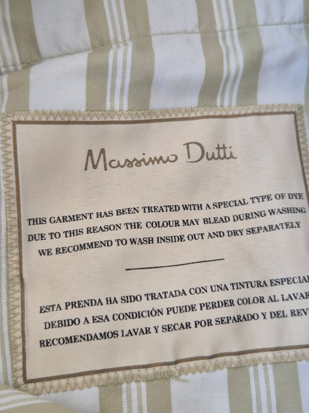 Massimo Dutti Slim Fit Chino – Olive, Gr. 46, Guter Zustand