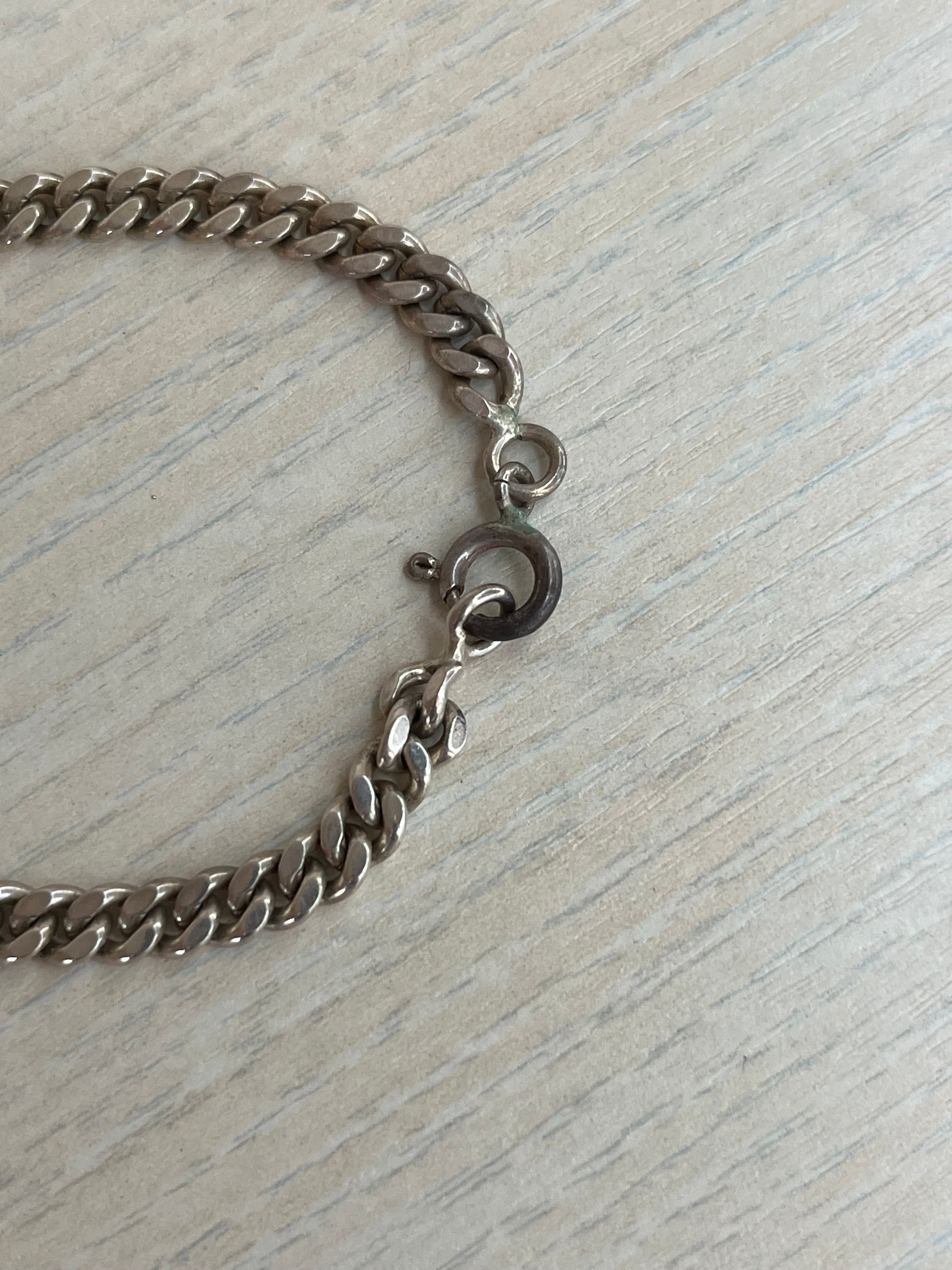 Vintage Italian 925 Sterling Silver ID Bracelet UnoAErre 12g 17cm Silver