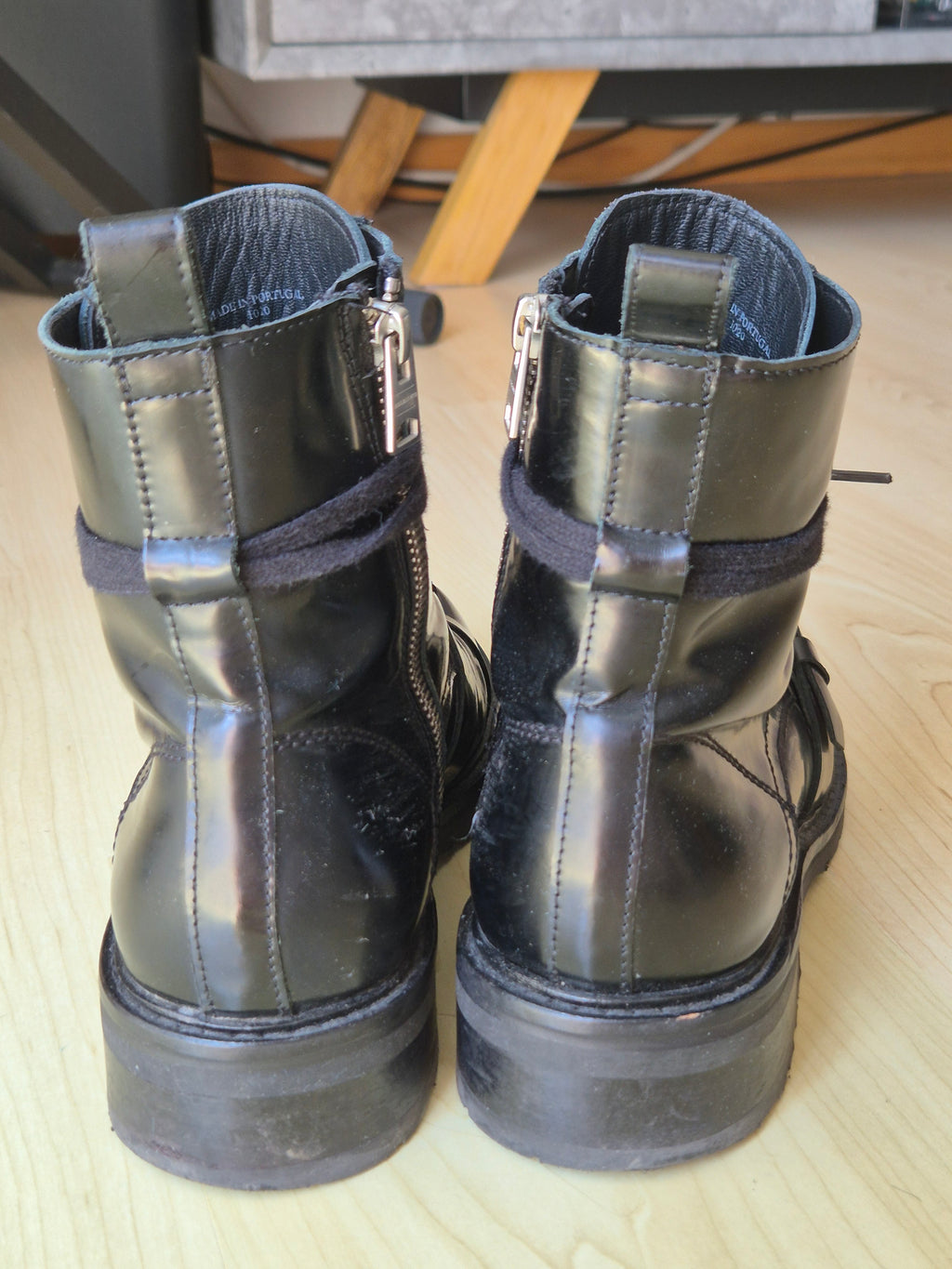 AllSaints Donita Leder Combat Boots | EU 39 | Schwarz | Sehr guter Zustand