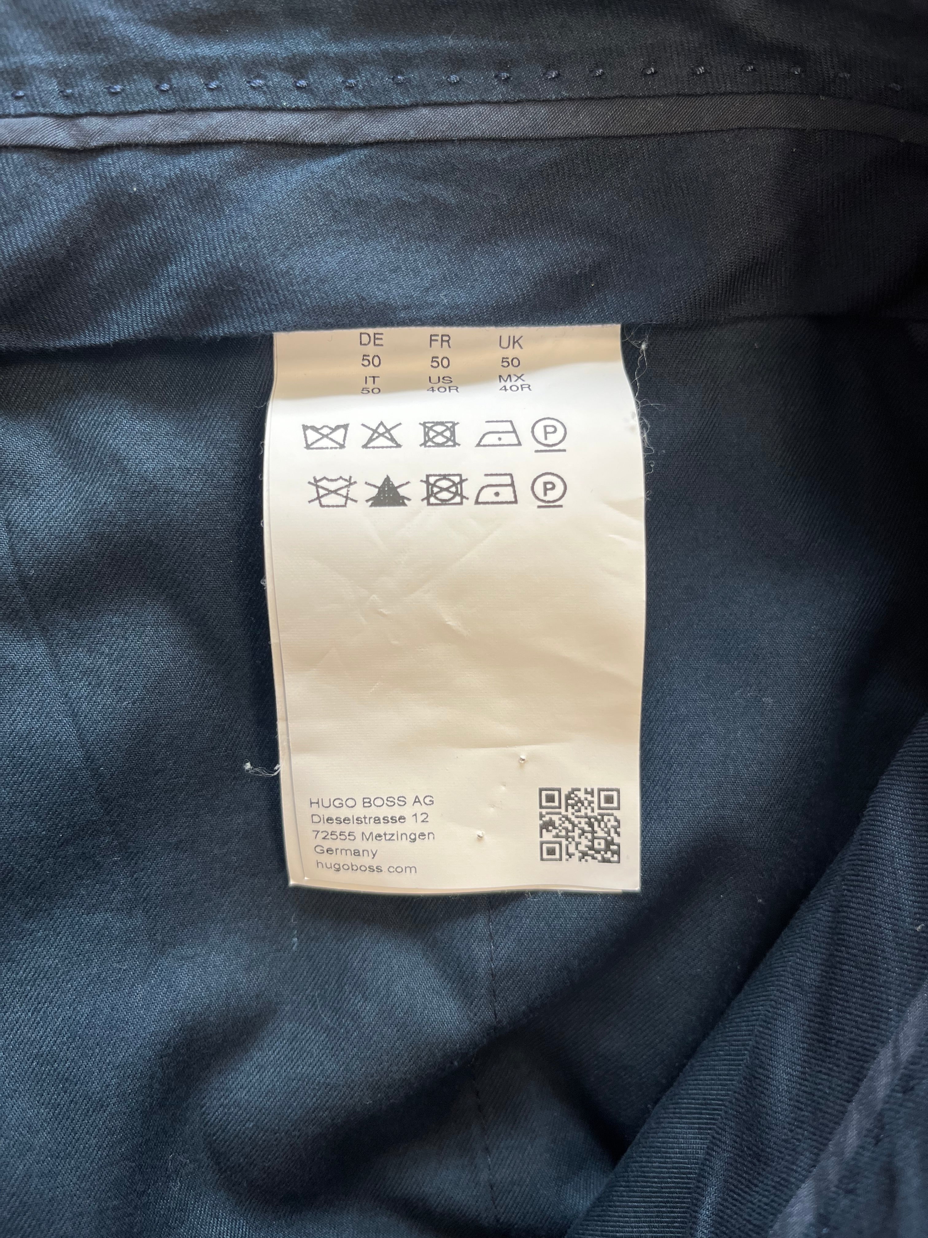 Hugo Boss Classic Fit Anzughose, Gr. 50, Navy, Sehr Gut