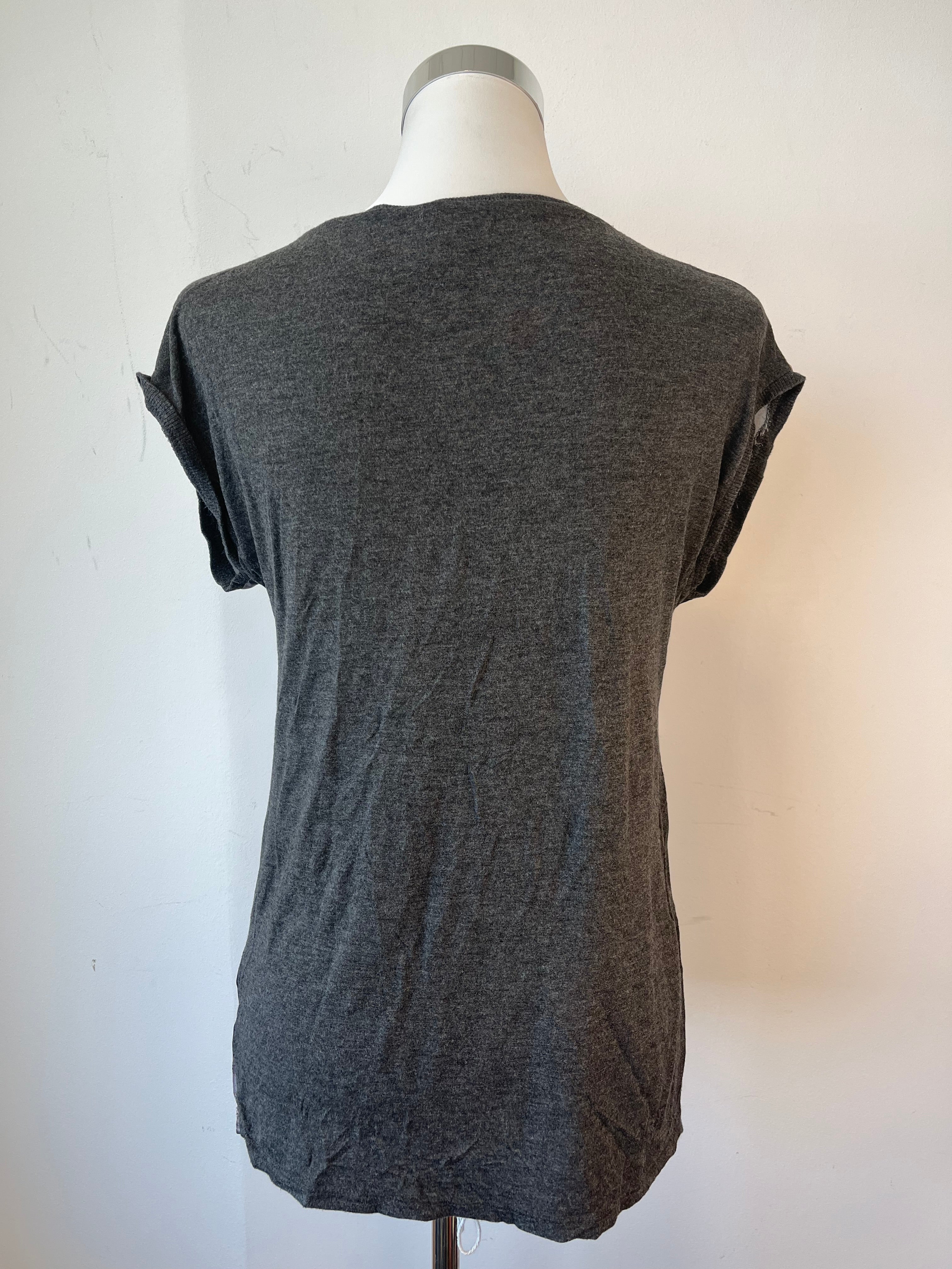Soyaconcept Tunic Blouse – Black, Brass Buttons, Size M, Good Condition