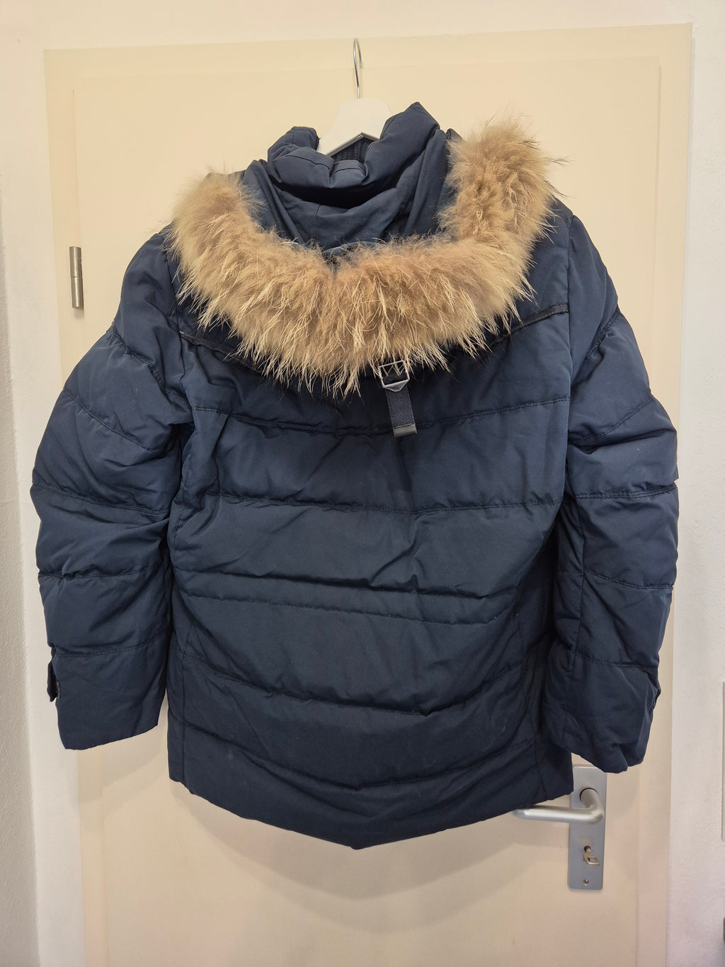 Cinque “Cintonian Realfur” Men’s Parka 52/L Navy, Real Fur, Good Condition