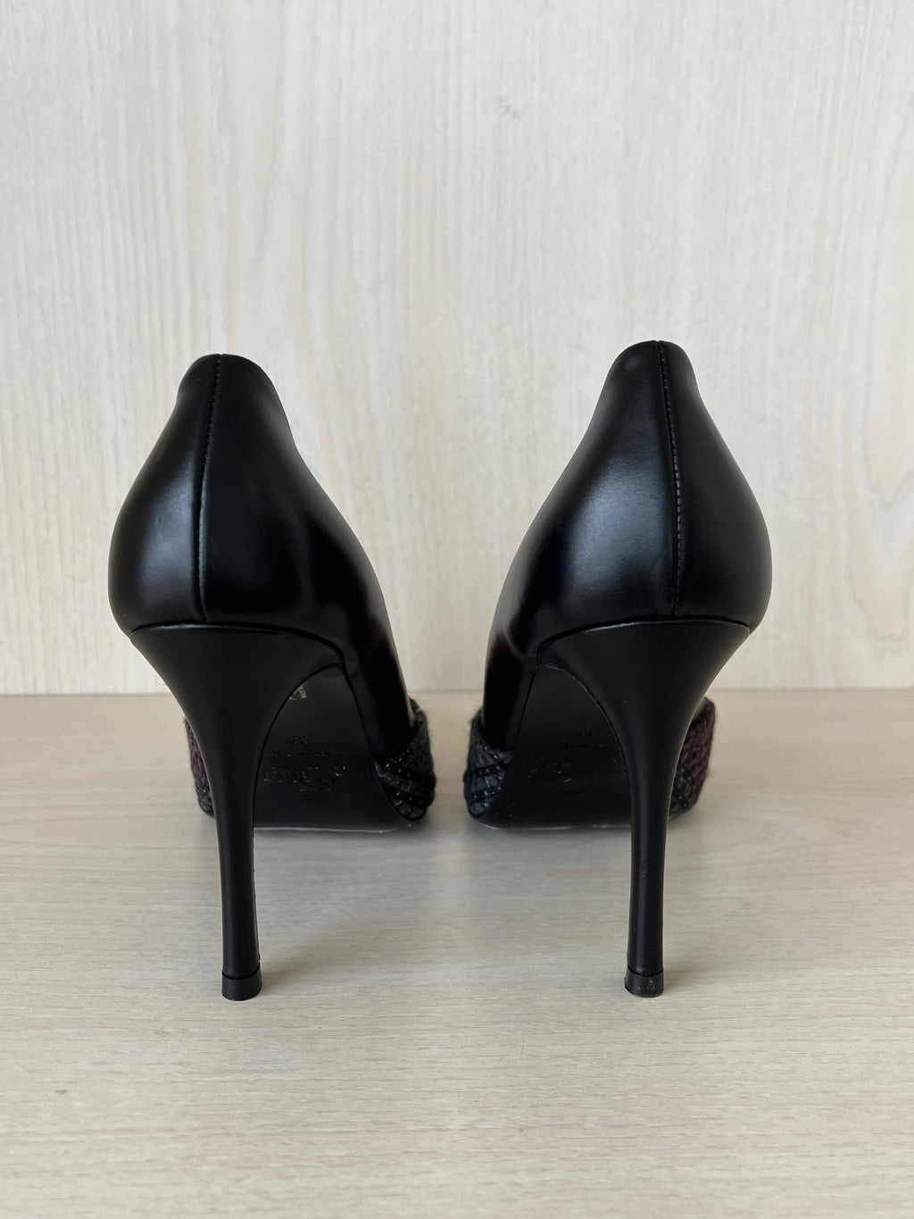 Navyboot Tweed & Leder Pumps 38 Schwarz/Rot | Sehr guter Zustand