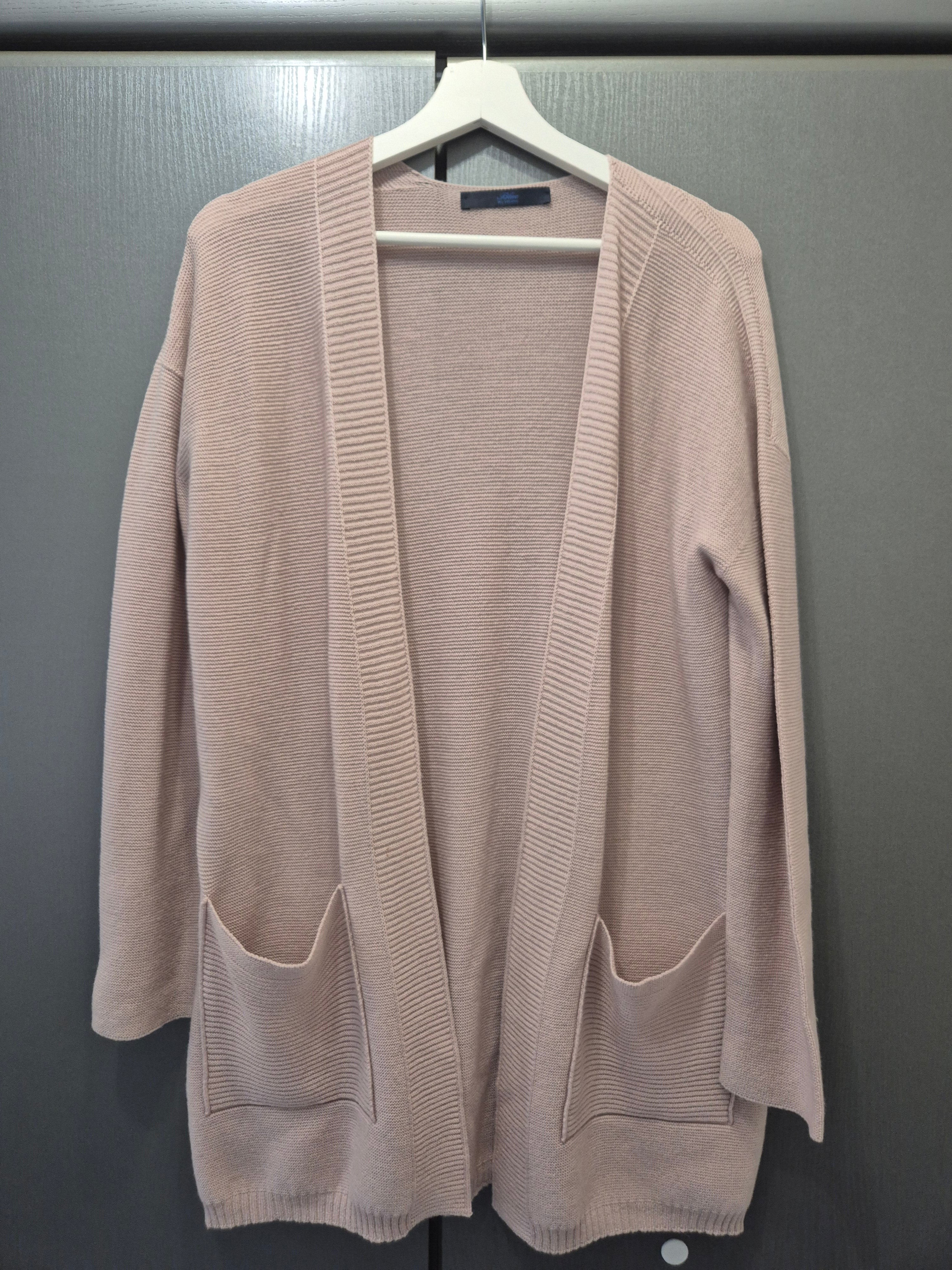 Blue Les Copains Virgin Wool Cardigan | IT 38 / XS | Blush Pink | Very Good