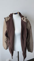Polar Edge Two-Tone Nylon/Fleece Jacke Braun/Beige Gr. M, Kapuze, guter Zustand