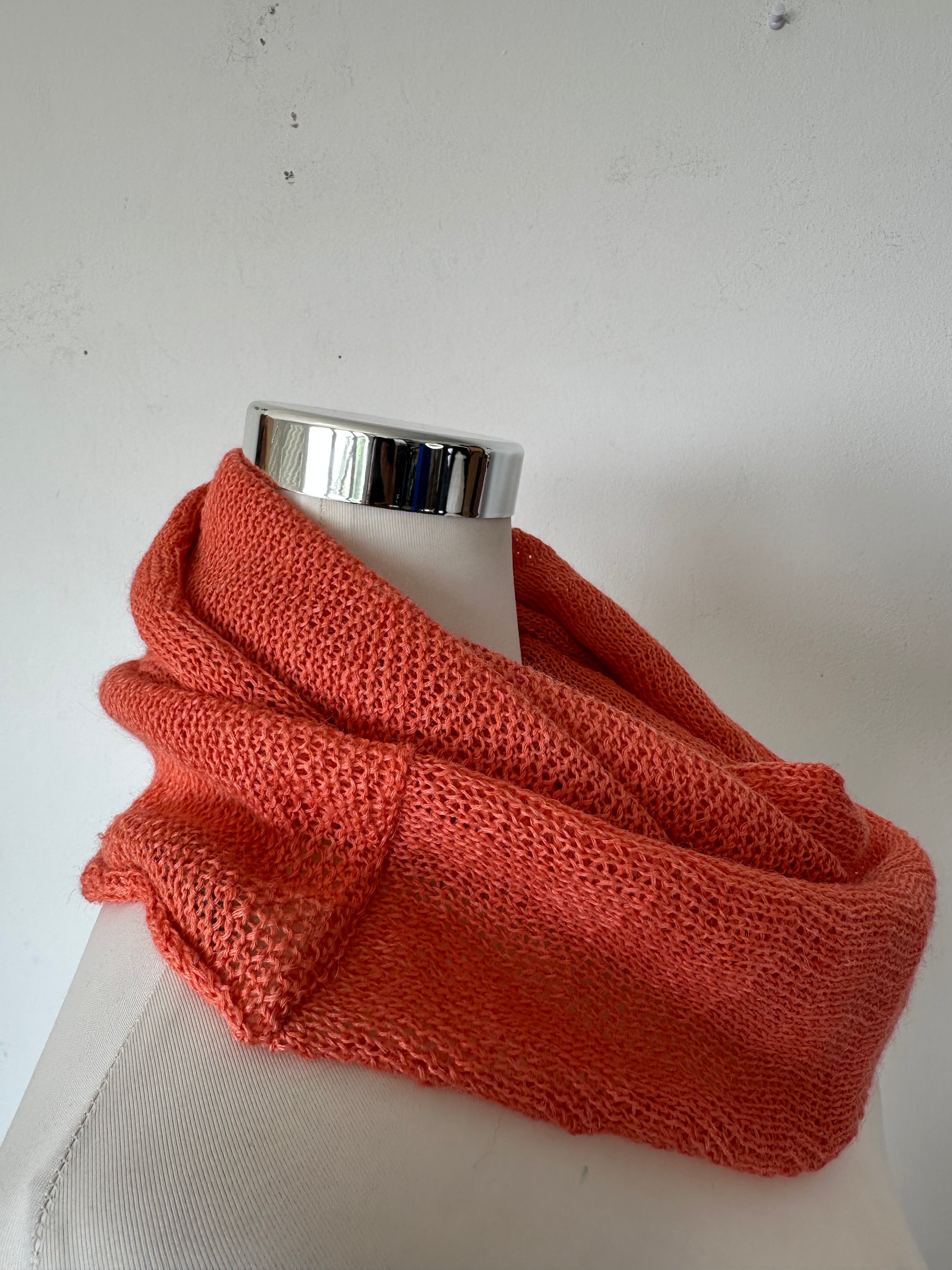 Sol Alpaca COLL004 Baby Alpaca Collar Snood Burnt Orange Uni-Size Like New