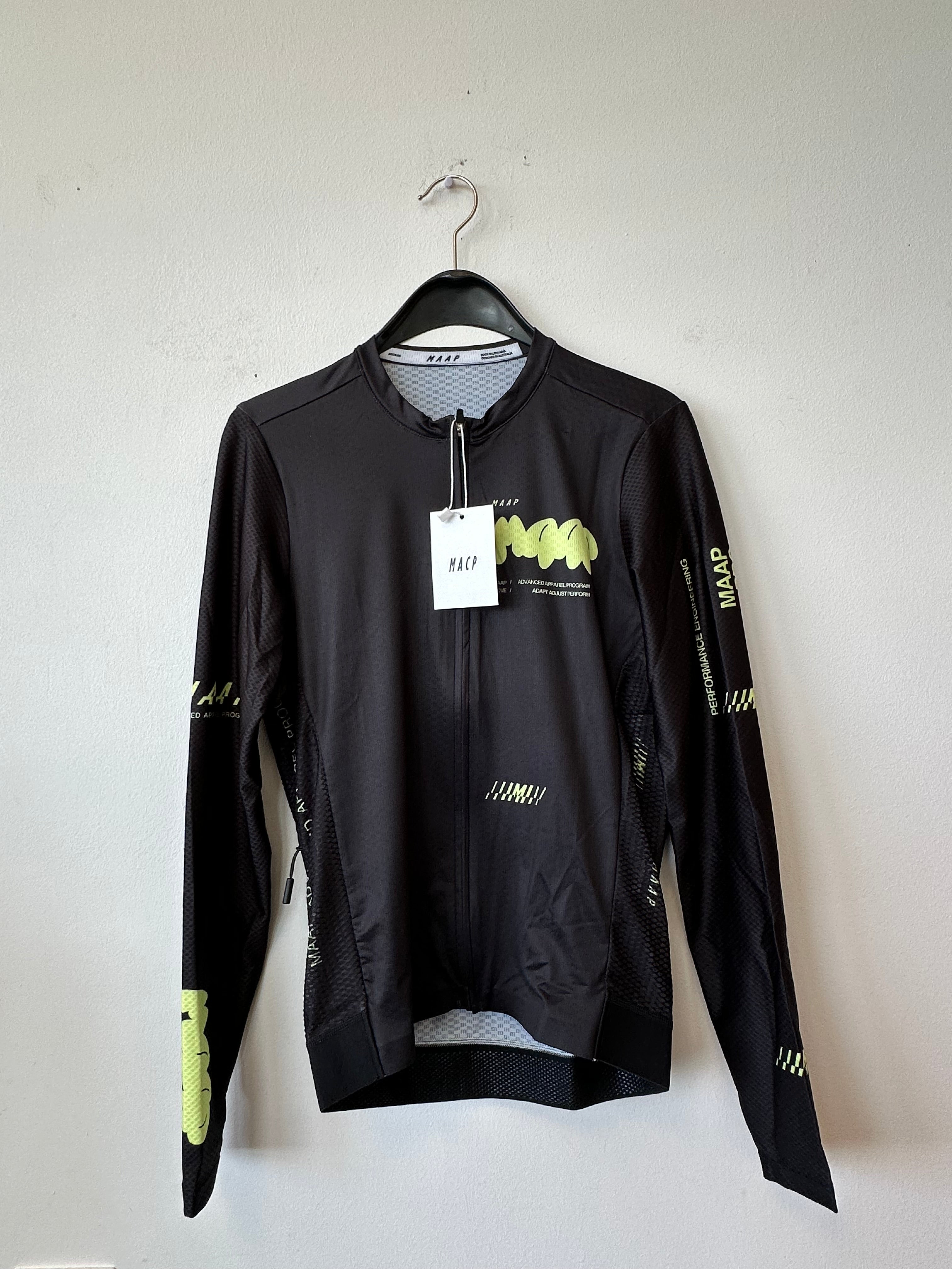 MAAP Aerate Pro Air LS Jersey 3.0 – Schwarz, Größe M, Neu mit Etikett