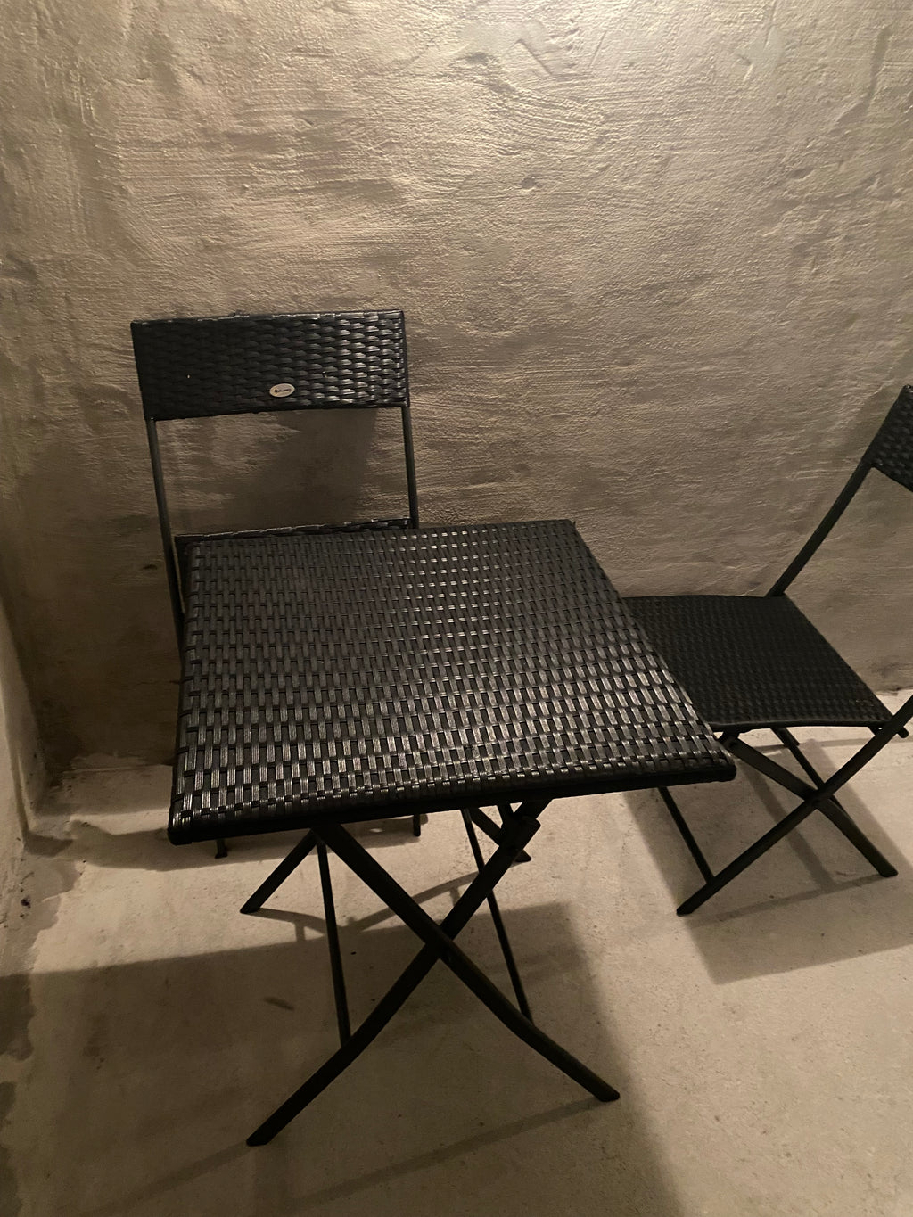 Outsunny 3-pc Folding Bistro Set | Wicker Black | Very Good