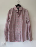 OLYMP Level Five Hemd Body Fit Gr. 42 pink/grün kariert Sehr Gut
