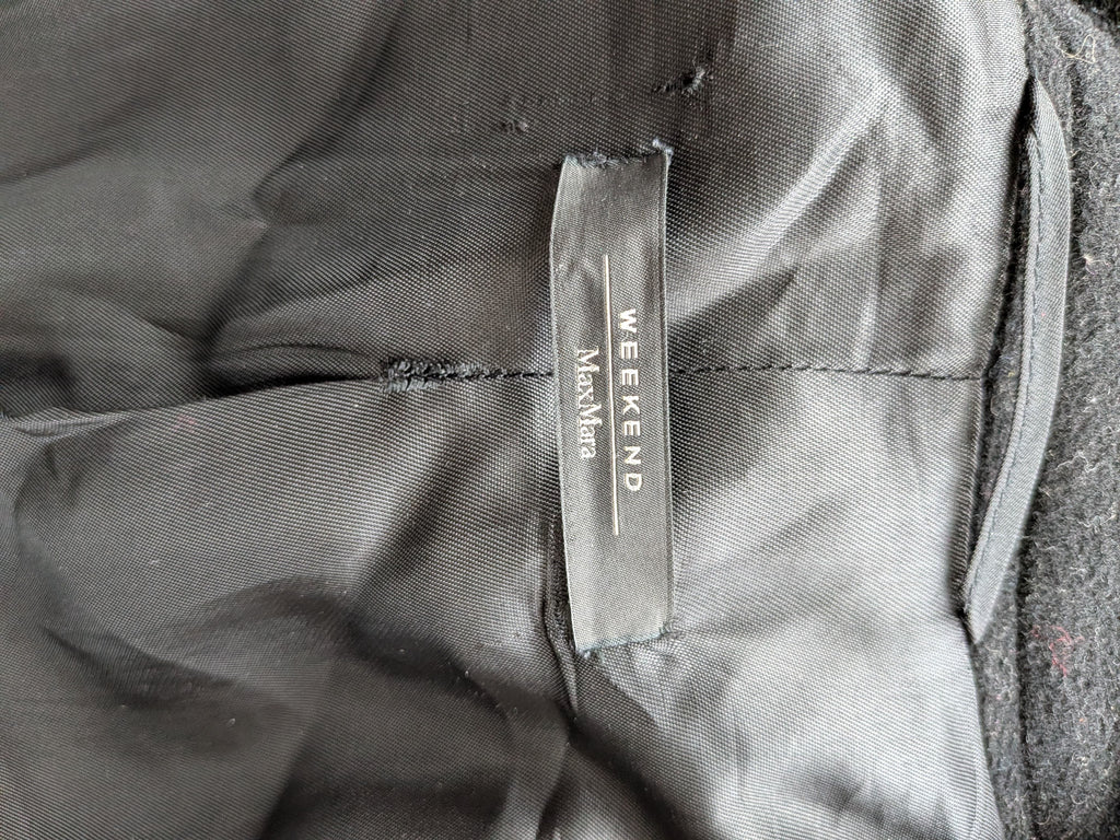 Weekend Max Mara Wollmantel, Schwarz, EU 36 – Gürtel inkl., Guter Zustand
