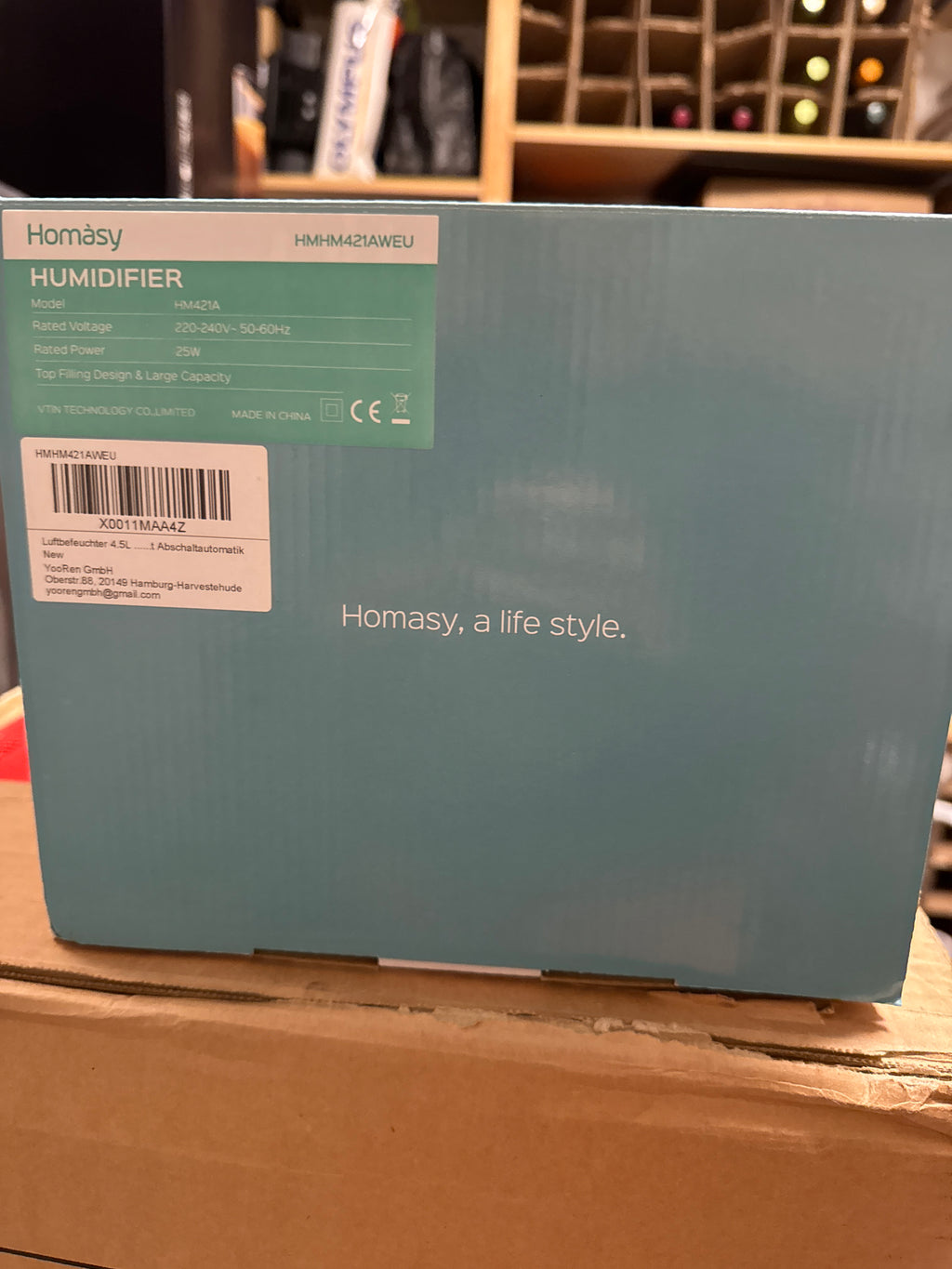 Like New Homasy 4.5L White Top-Fill Ultrasonic Humidifier HM421A Sealed