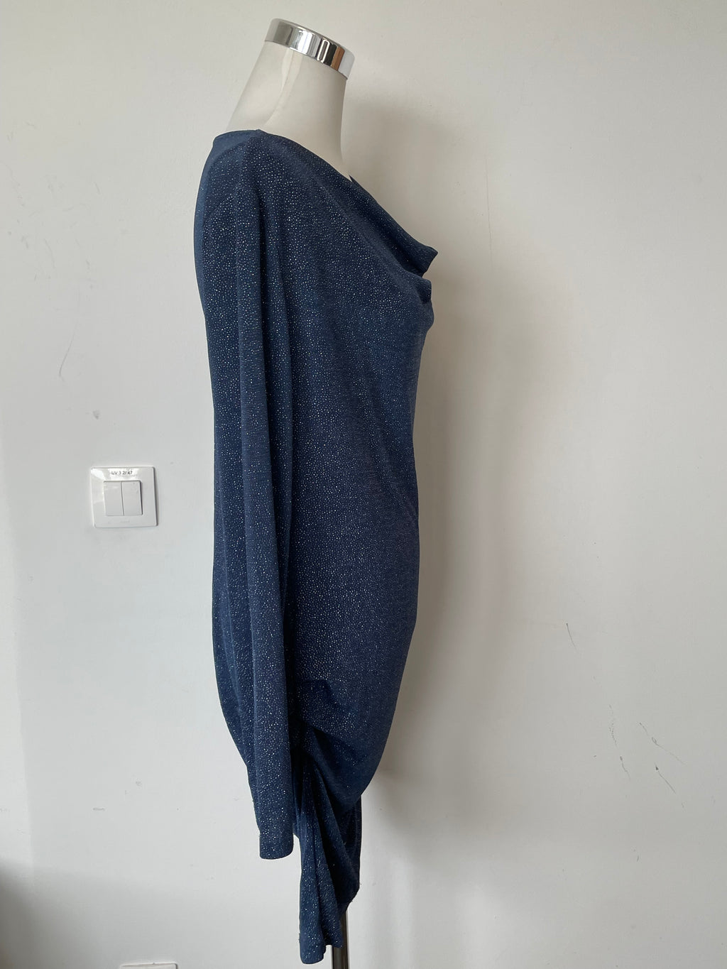 Ane Mone Kleid Navy Glitter, Größe M, Wie Neu