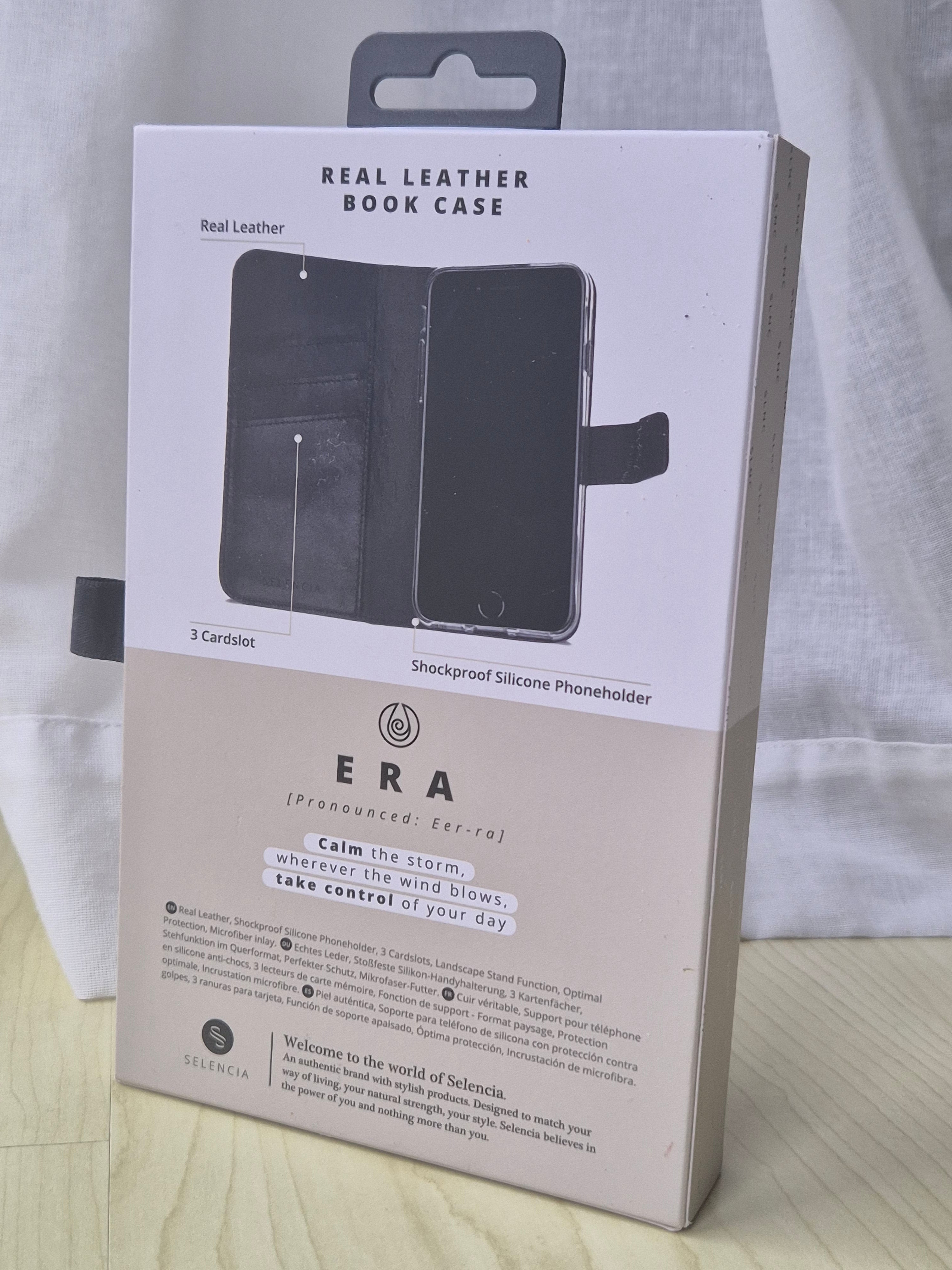 Selencia Echtleder Book Case Samsung Galaxy A32 Dunkelblau – wie neu