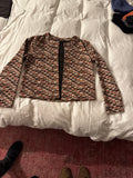 More & More Tweedjacke – Offen, Kragenlos, Multicolor, Gr. 38, Sehr Gut