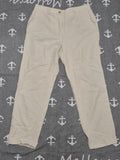 Vicolo Classic Trousers White Medium Viscose Flax Very Good Condition