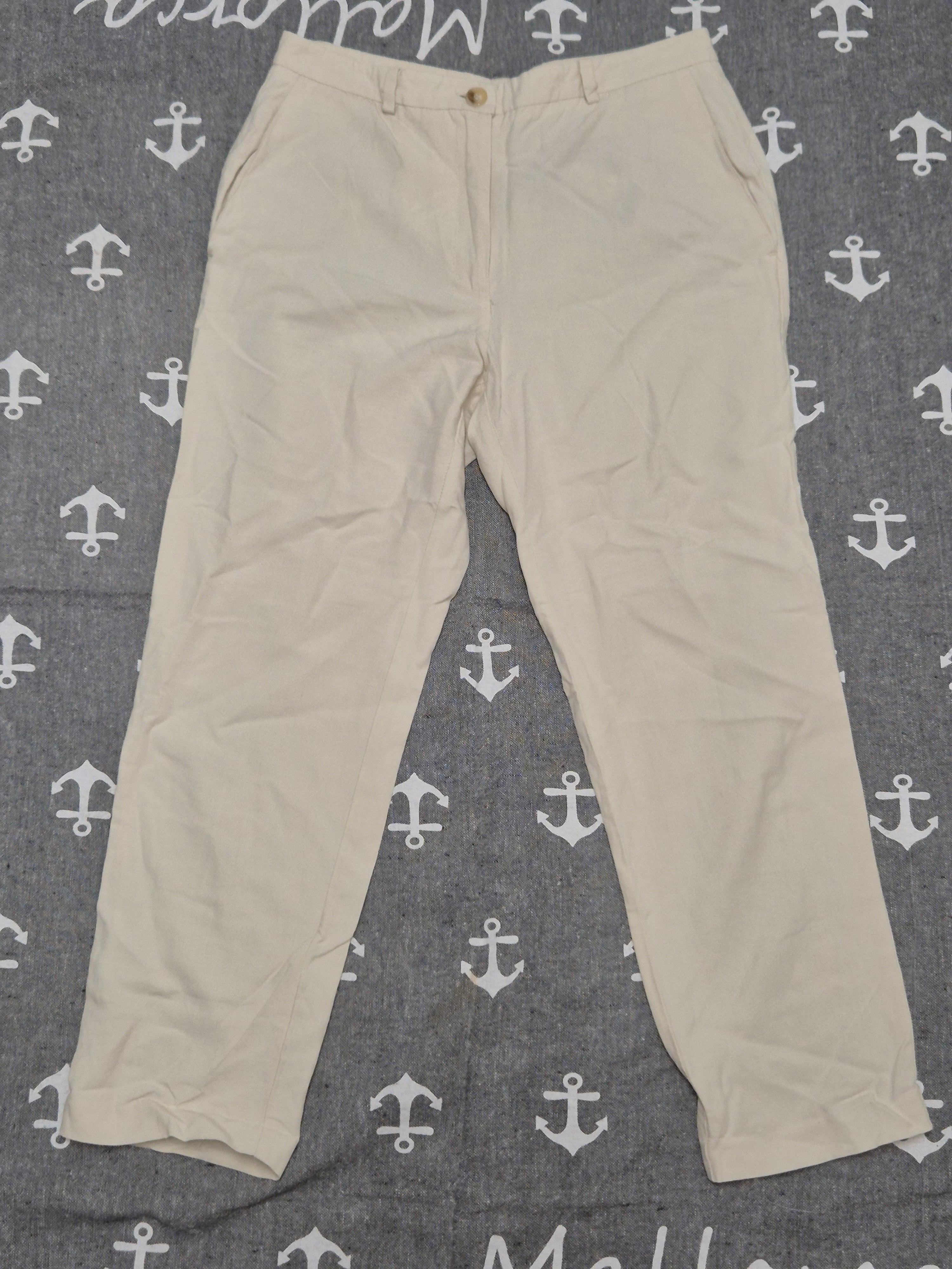 Vicolo Classic Trousers White Medium Viscose Flax Very Good Condition