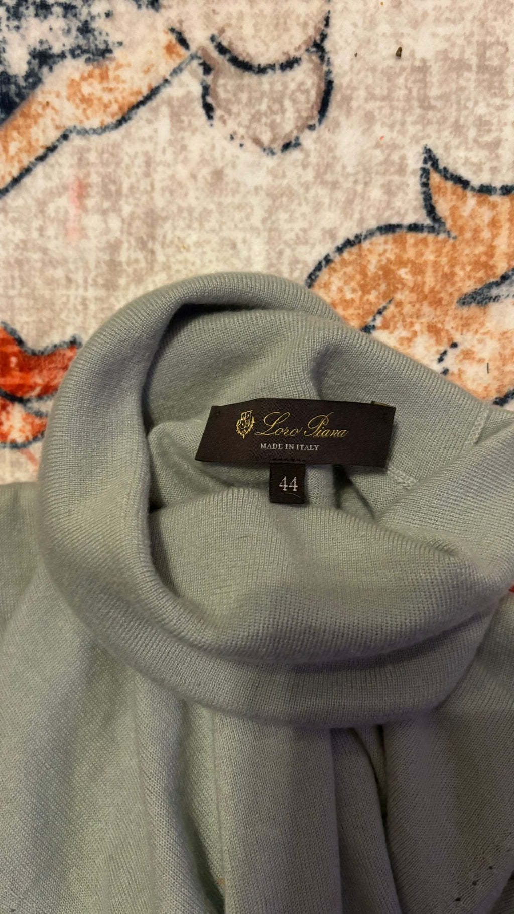 Loro Piana 100% Cashmere Turtleneck Sweater Green IT 44 (EU M) Very Good