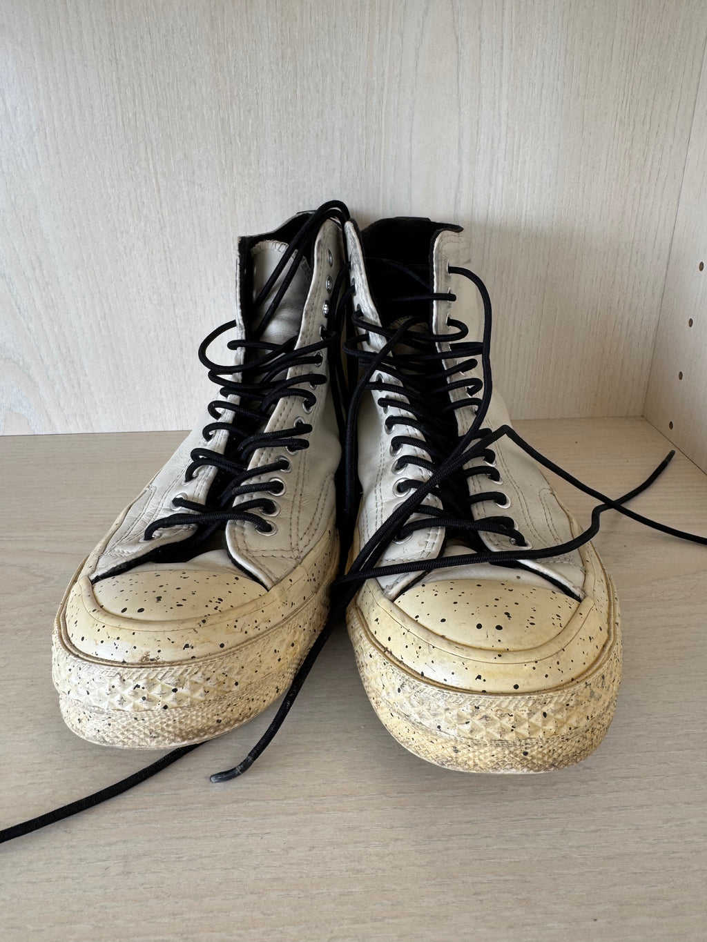 Converse Chuck 70 Twisted Resort Leder Offwhite/Schwarz EU 39 Gebraucht