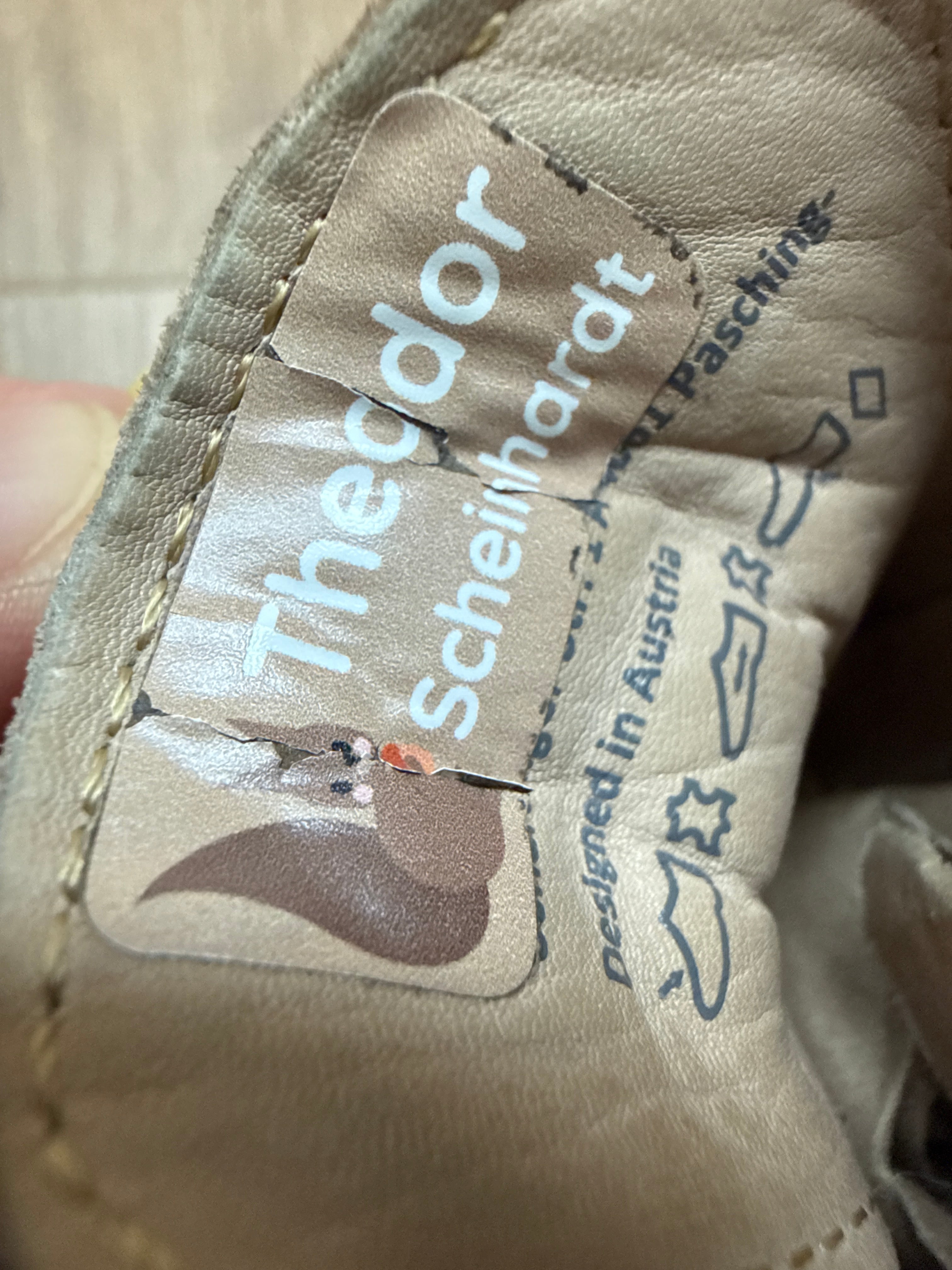 Richter Maxi First Walker Shoes, Leather, Taupe, Size 21, Very Good Condition