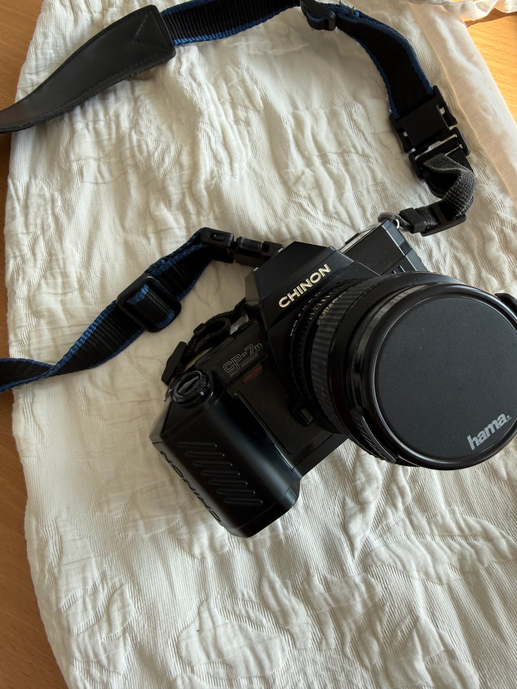 Chinon CP-7m 35mm SLR Schwarz + 35-70mm Zoomobjektiv – Pentax-K, guter Zustand