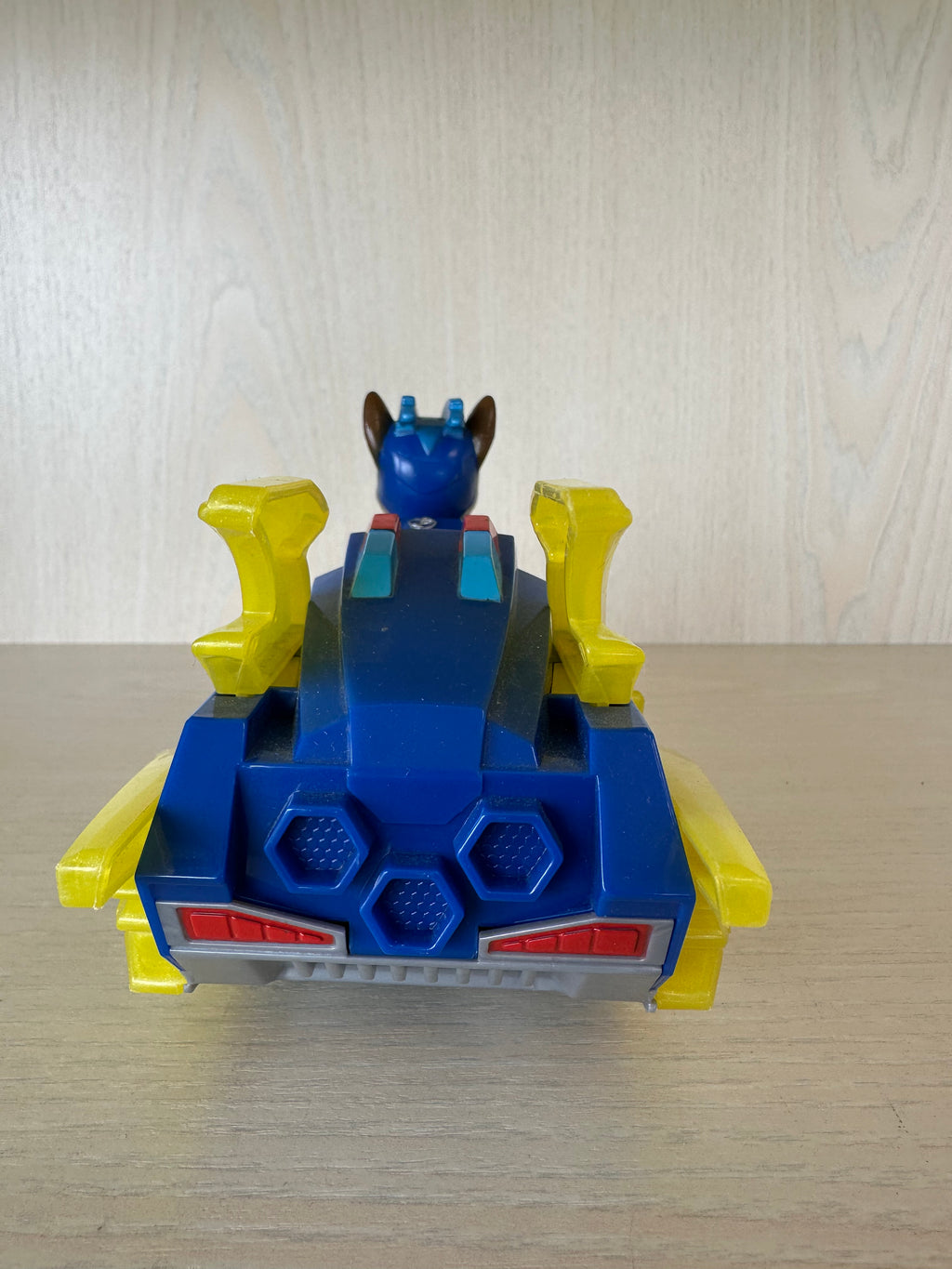 Paw Patrol Mighty Pups Charged Up Chase Deluxe Fahrzeug + Figur, Blau, Sehr Gut
