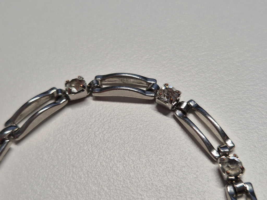 925 Silber Armband mit Zirkonia, 19 cm, Silber, guter Zustand